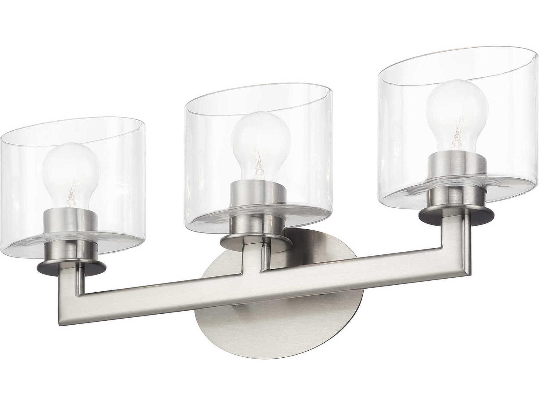 Livex Lighting Bernardino 3-Light Brushed Nickel Vanity Light