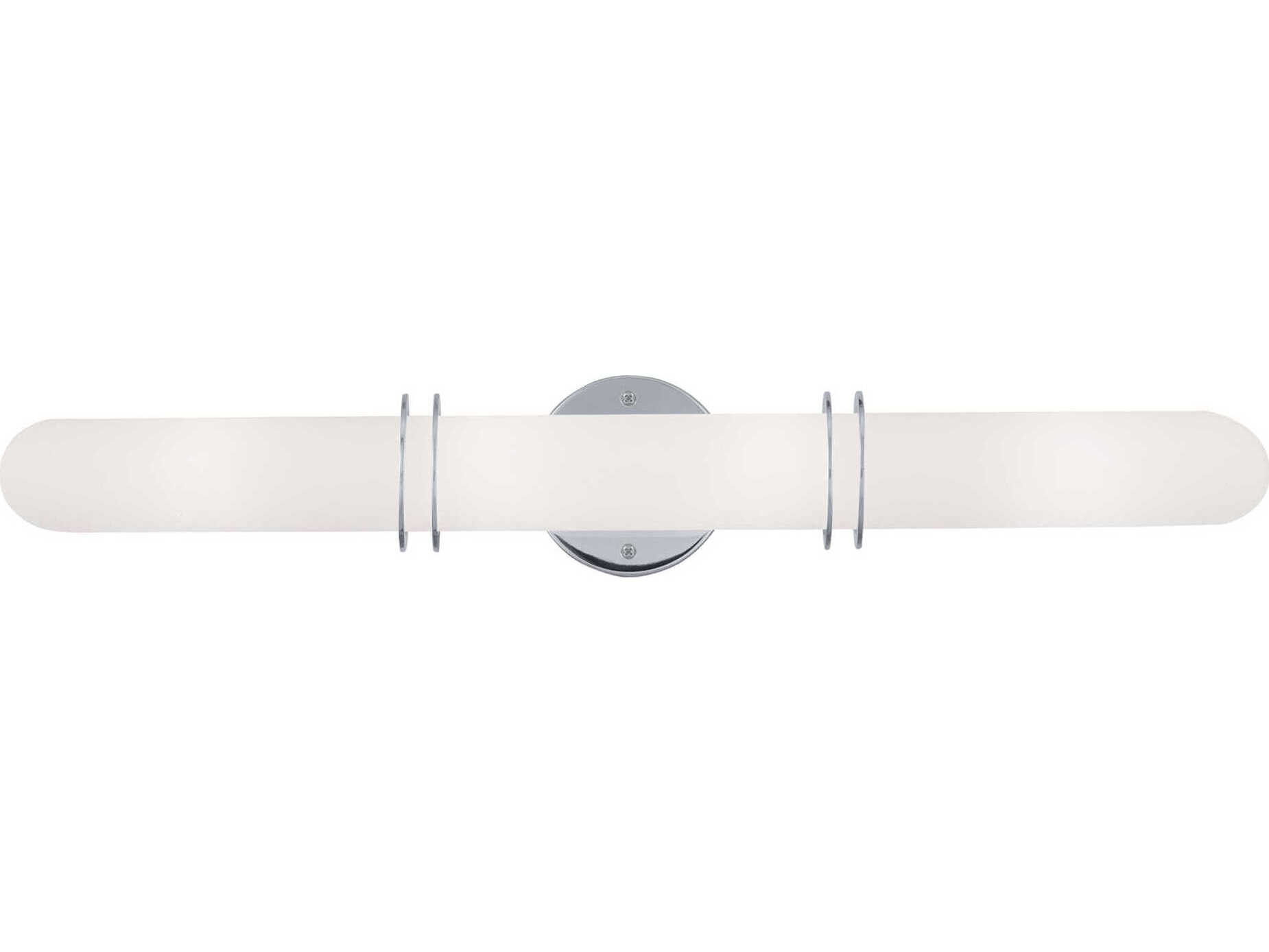 Livex Lighting Pelham 4-Light Polished Chrome Glass Vanity Light