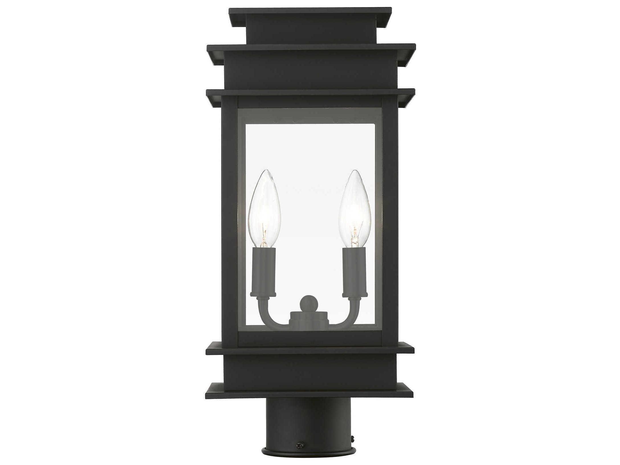 Livex Lighting Princeton Stainless Steel Reflector Outdoor Post Light