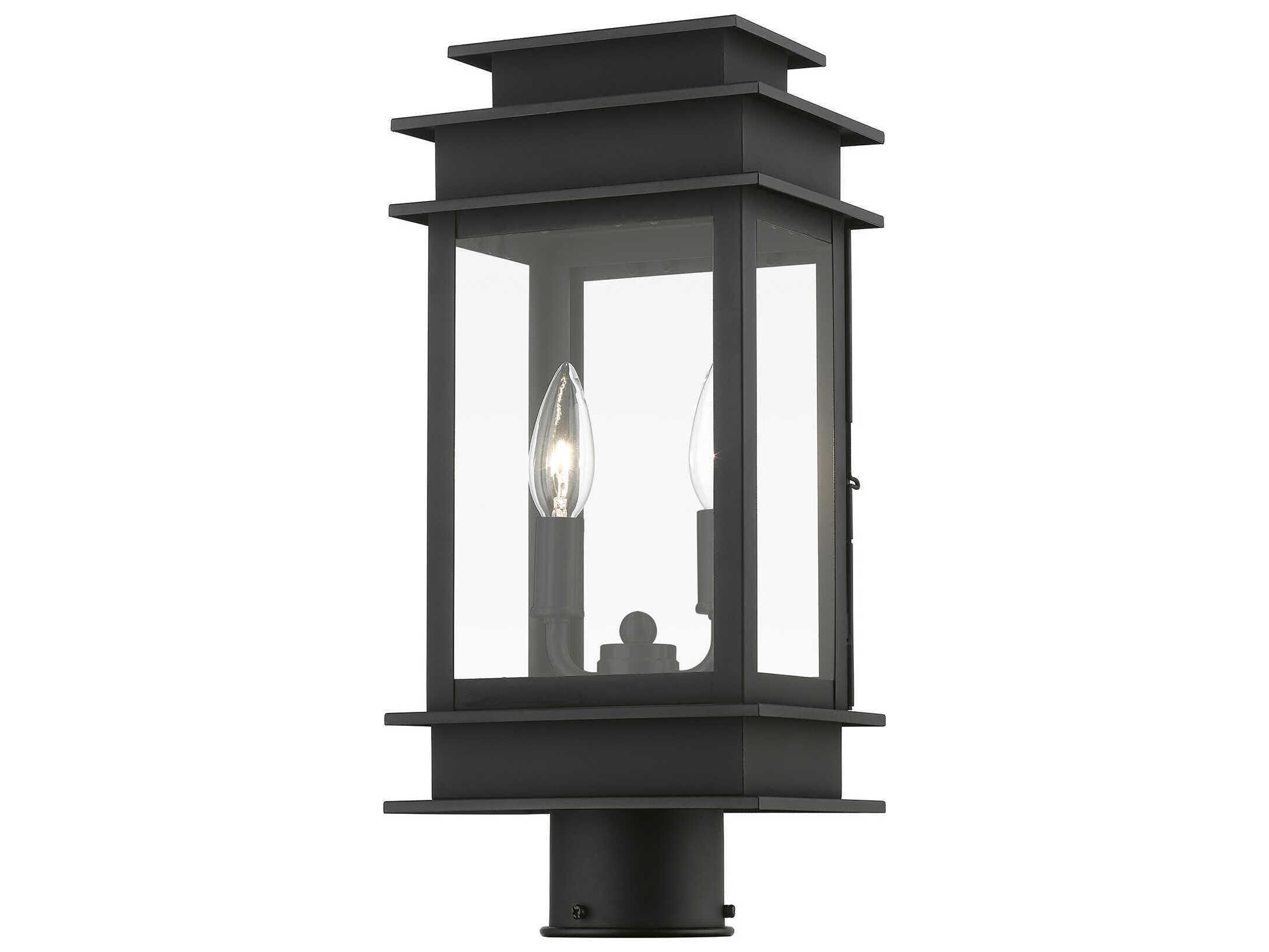 Livex Lighting Princeton Stainless Steel Reflector Outdoor Post Light