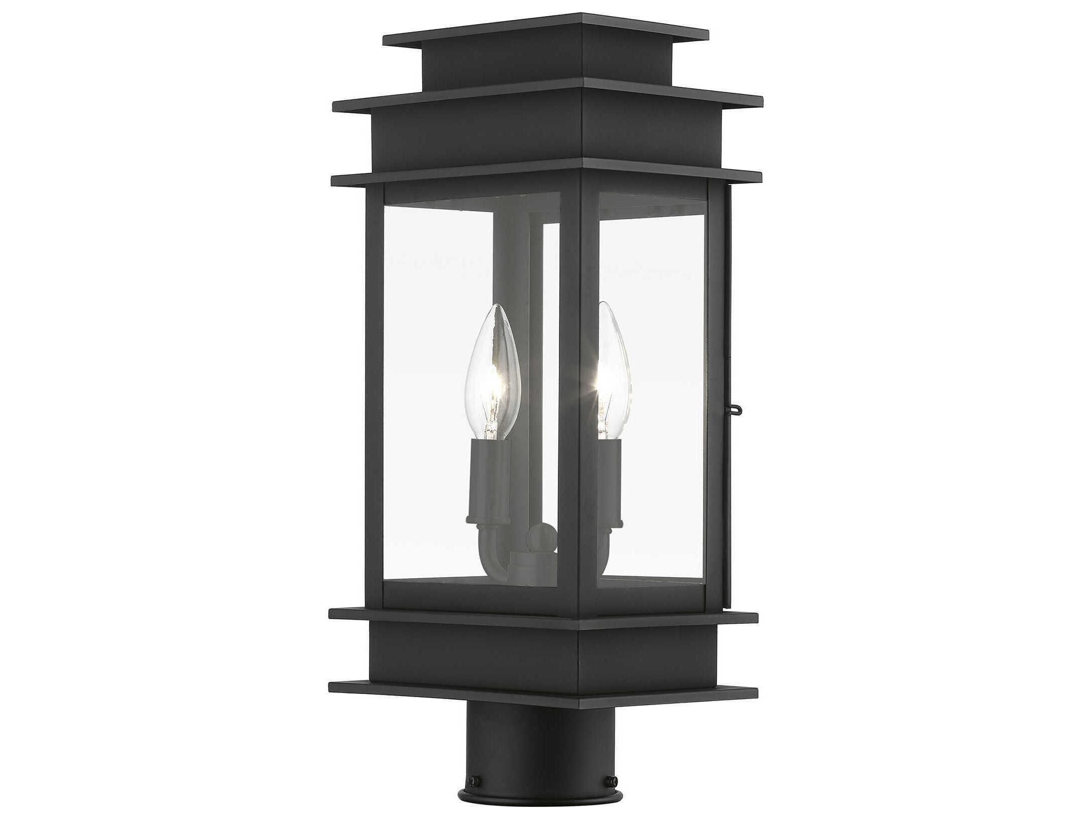 Livex Lighting Princeton Stainless Steel Reflector Outdoor Post Light