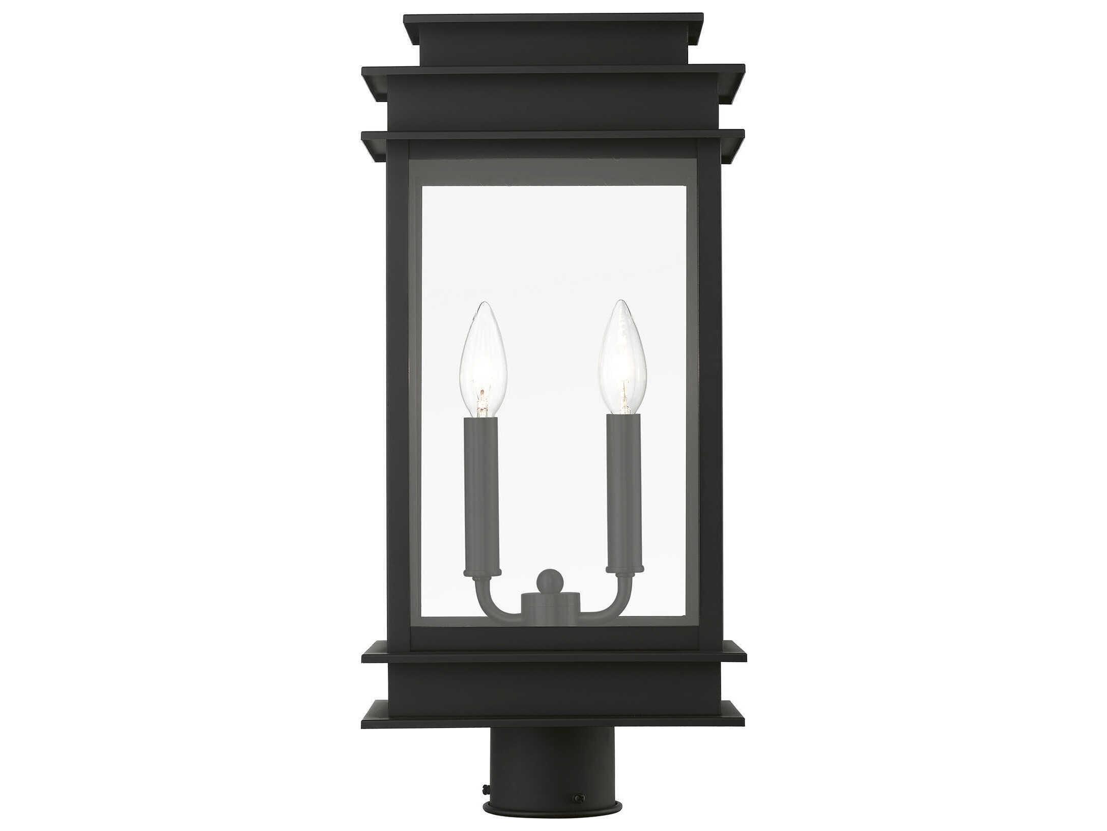 Livex Lighting Princeton Stainless Steel Reflector 2 - Light Outdoor Post Light