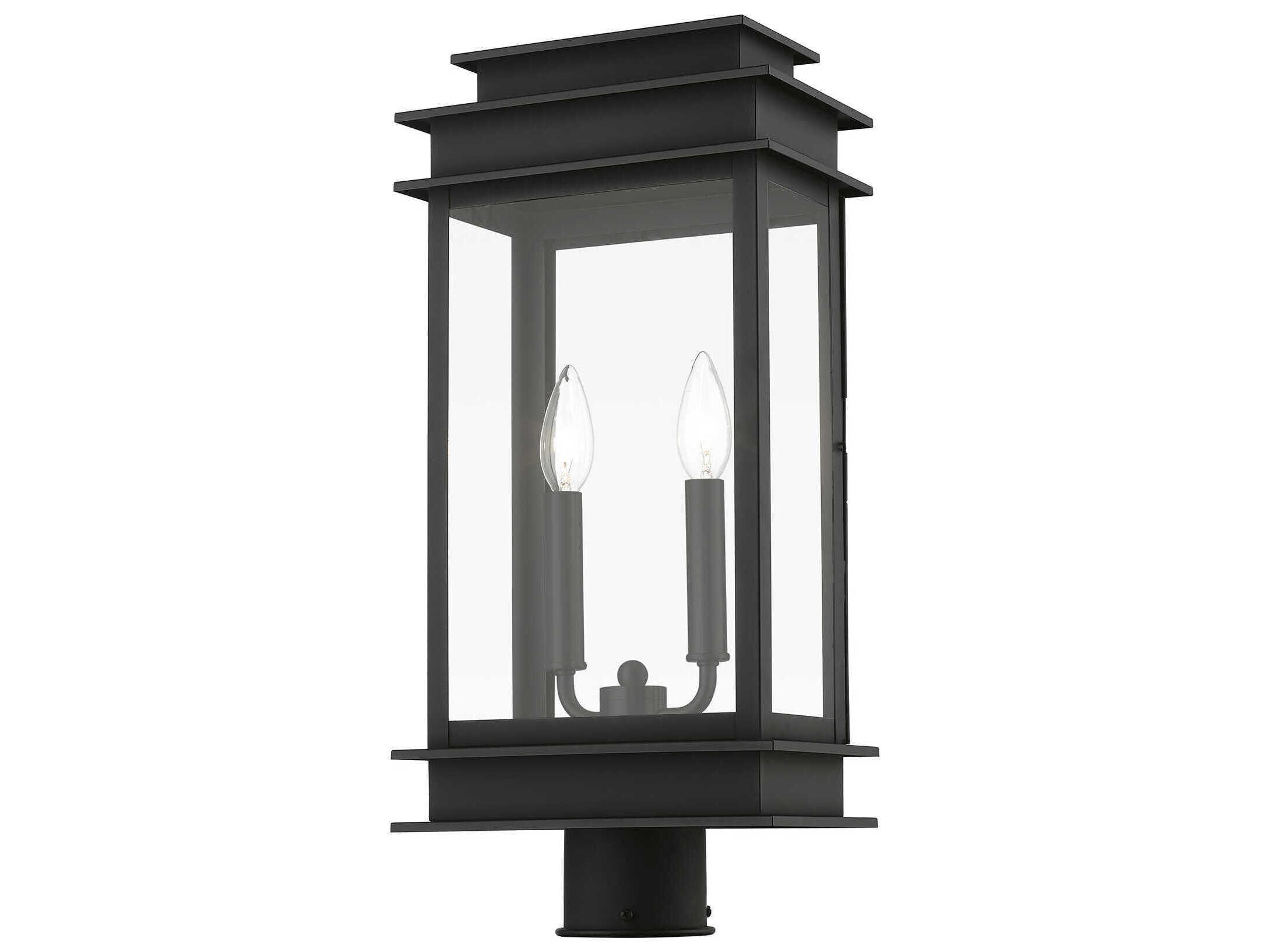 Livex Lighting Princeton Stainless Steel Reflector 2 - Light Outdoor Post Light