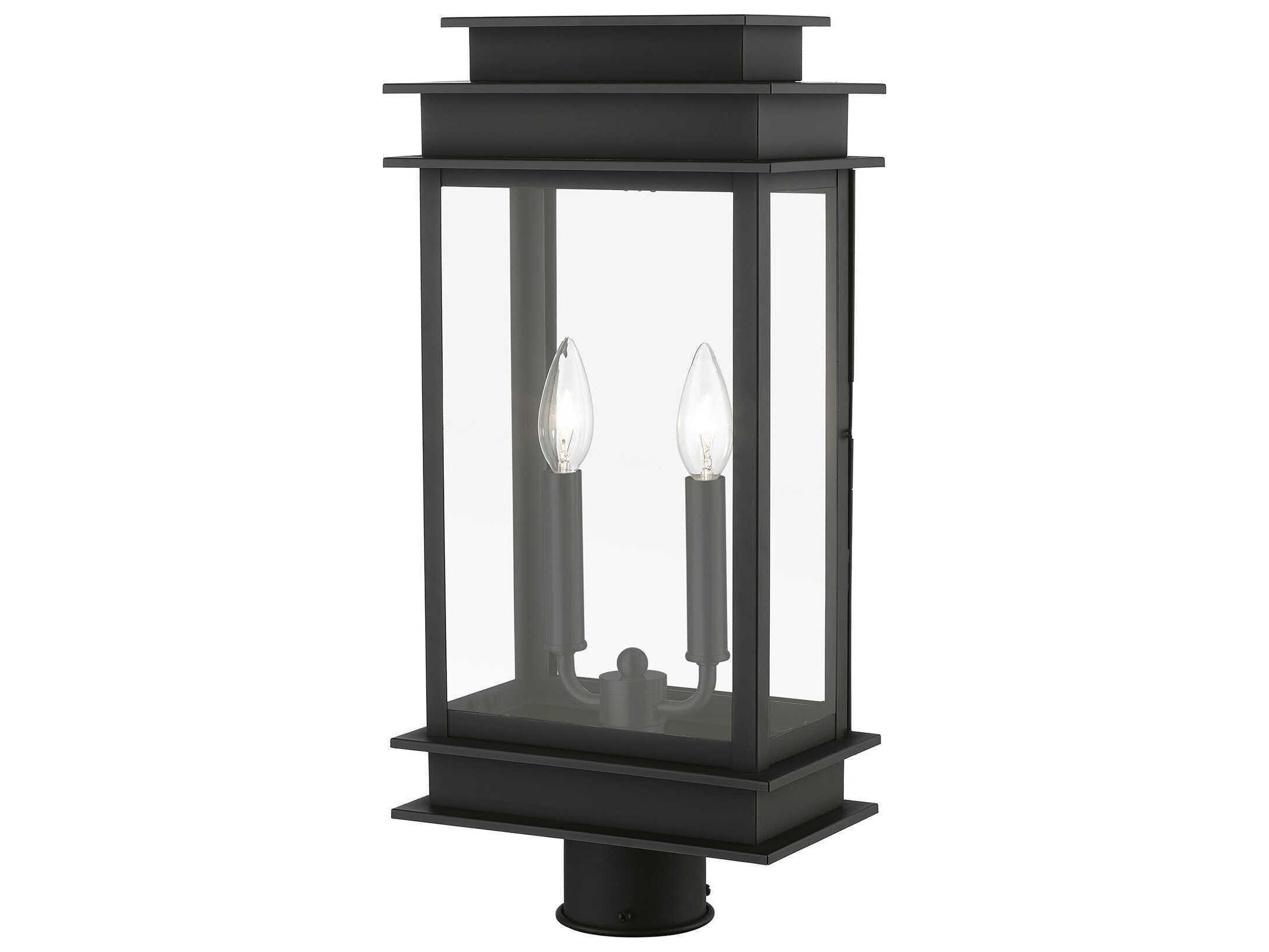 Livex Lighting Princeton Stainless Steel Reflector 2 - Light Outdoor Post Light