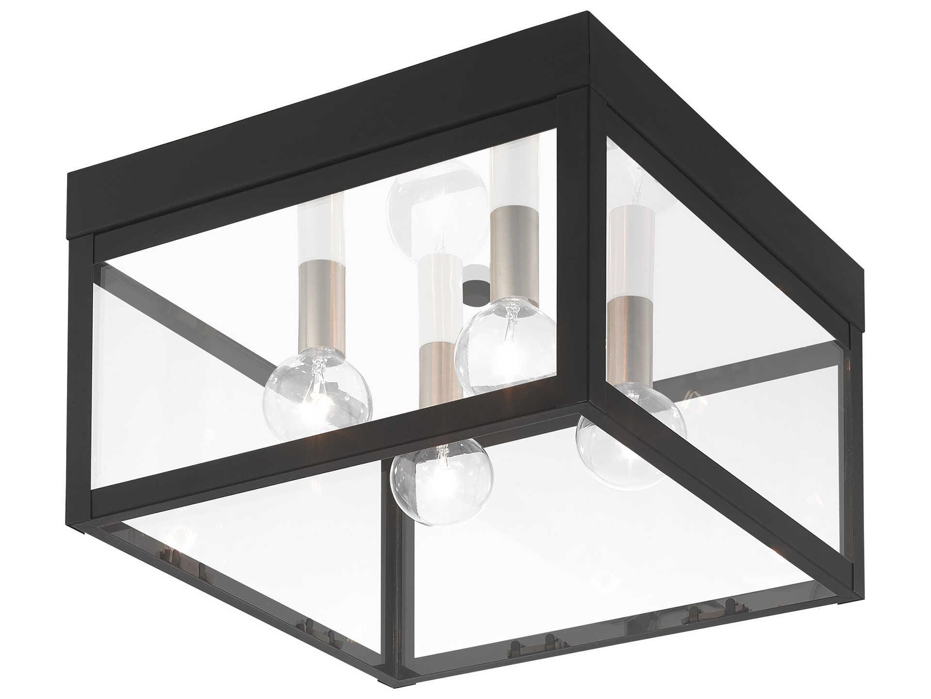 Livex Lighting Nyack 4 - Light Glass Outdoor Ceiling Light
