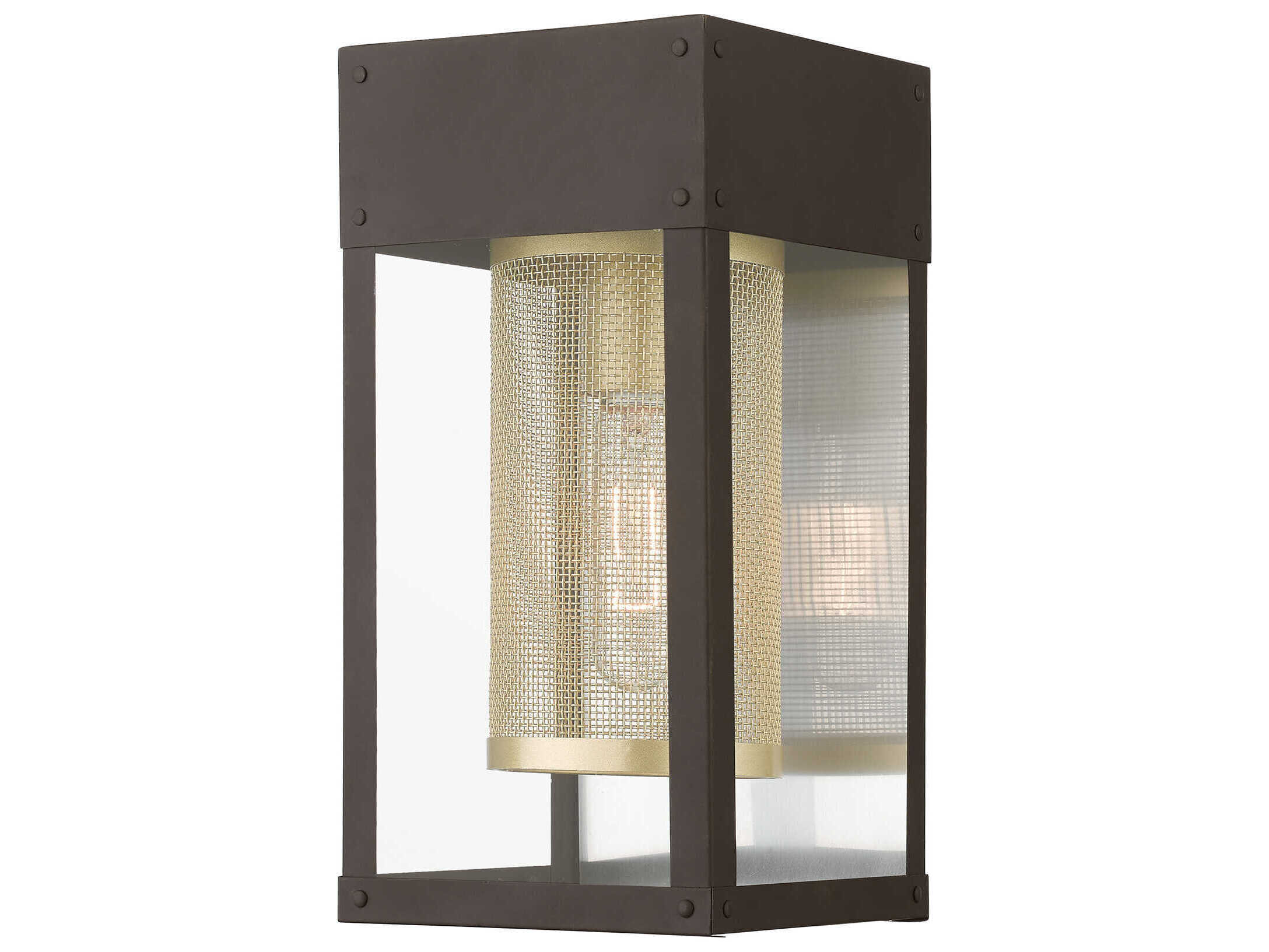 Livex Lighting Franklin Stainless Steel Reflector 1 - Light Outdoor Wall Light