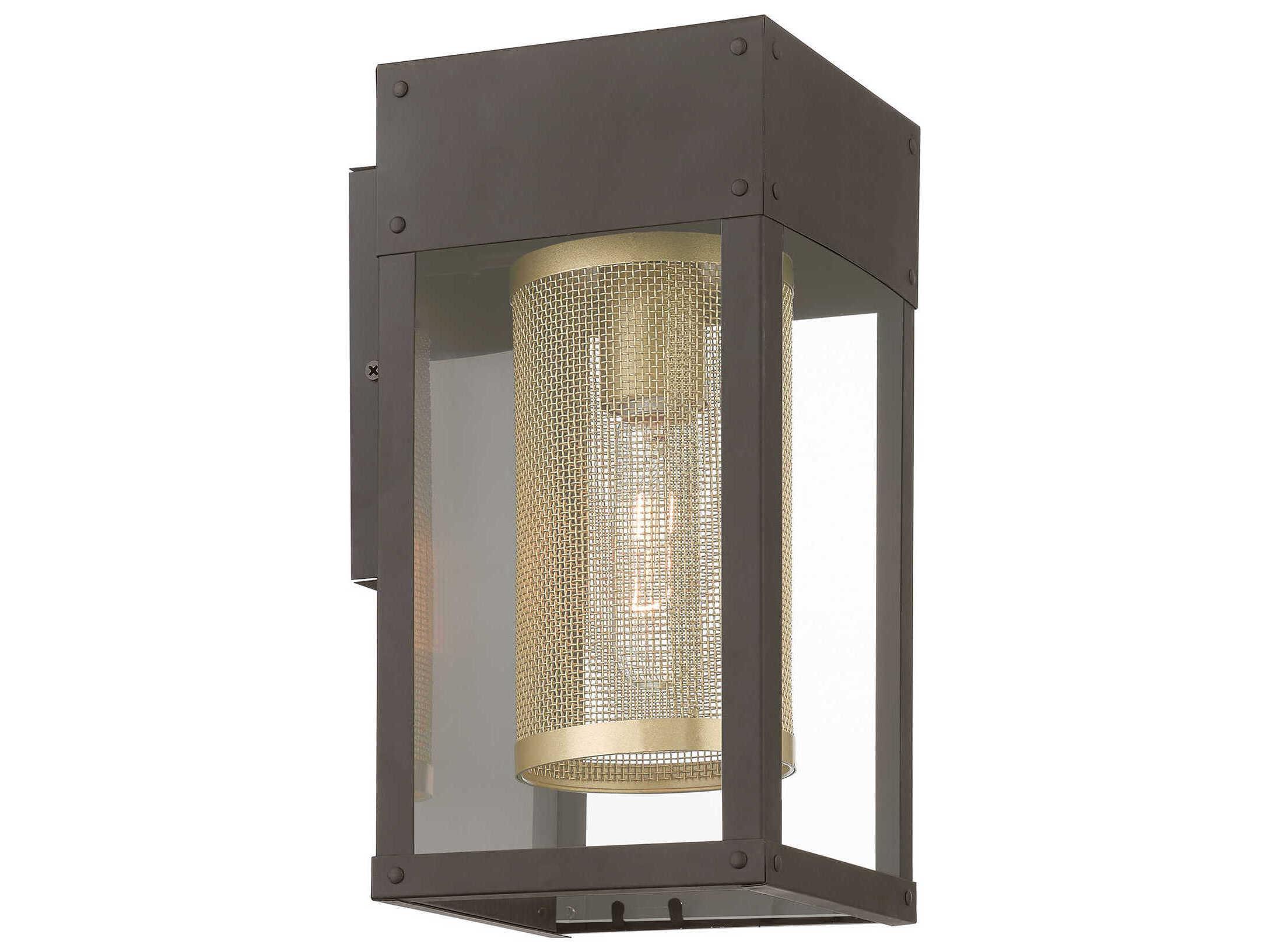 Livex Lighting Franklin Stainless Steel Reflector 1 - Light Outdoor Wall Light