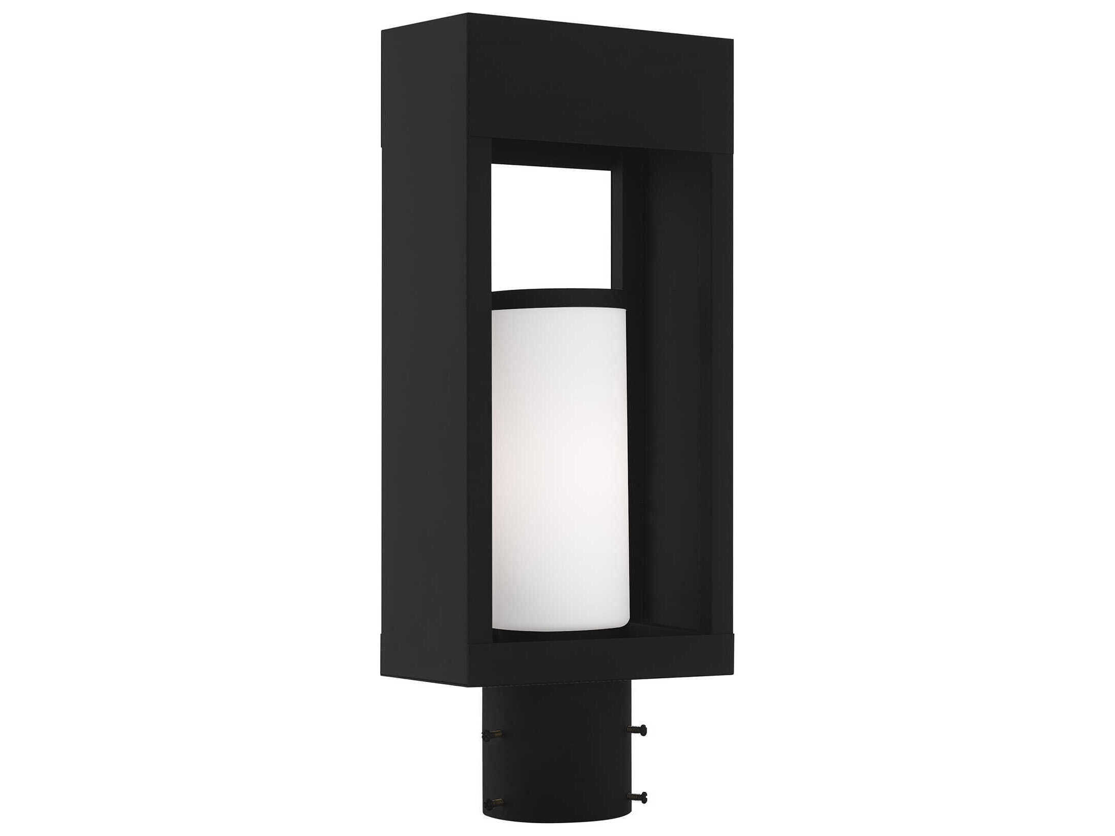 Livex Lighting Bleecker Black 1-light Outdoor Post Light
