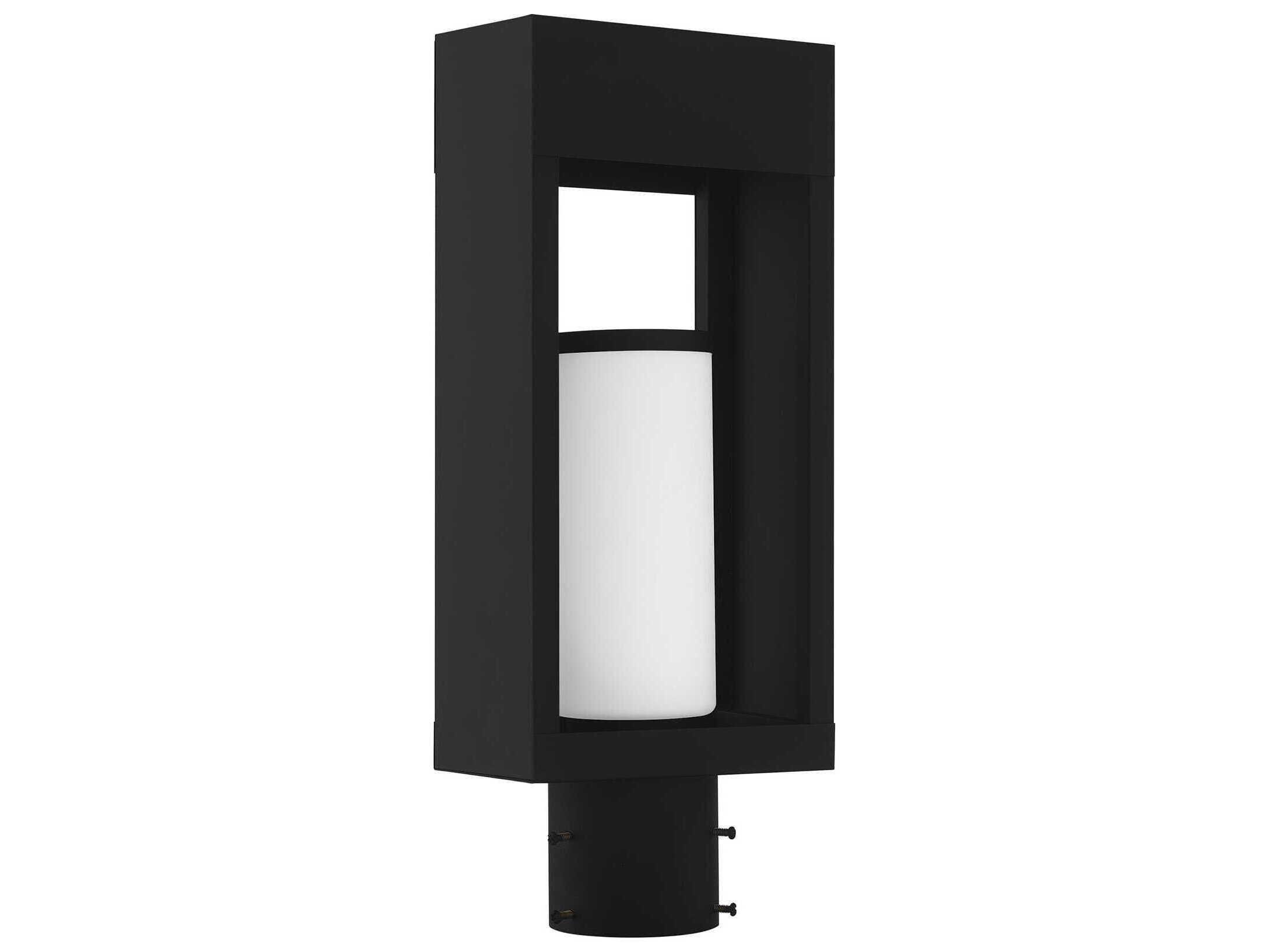 Livex Lighting Bleecker Black 1-light Outdoor Post Light