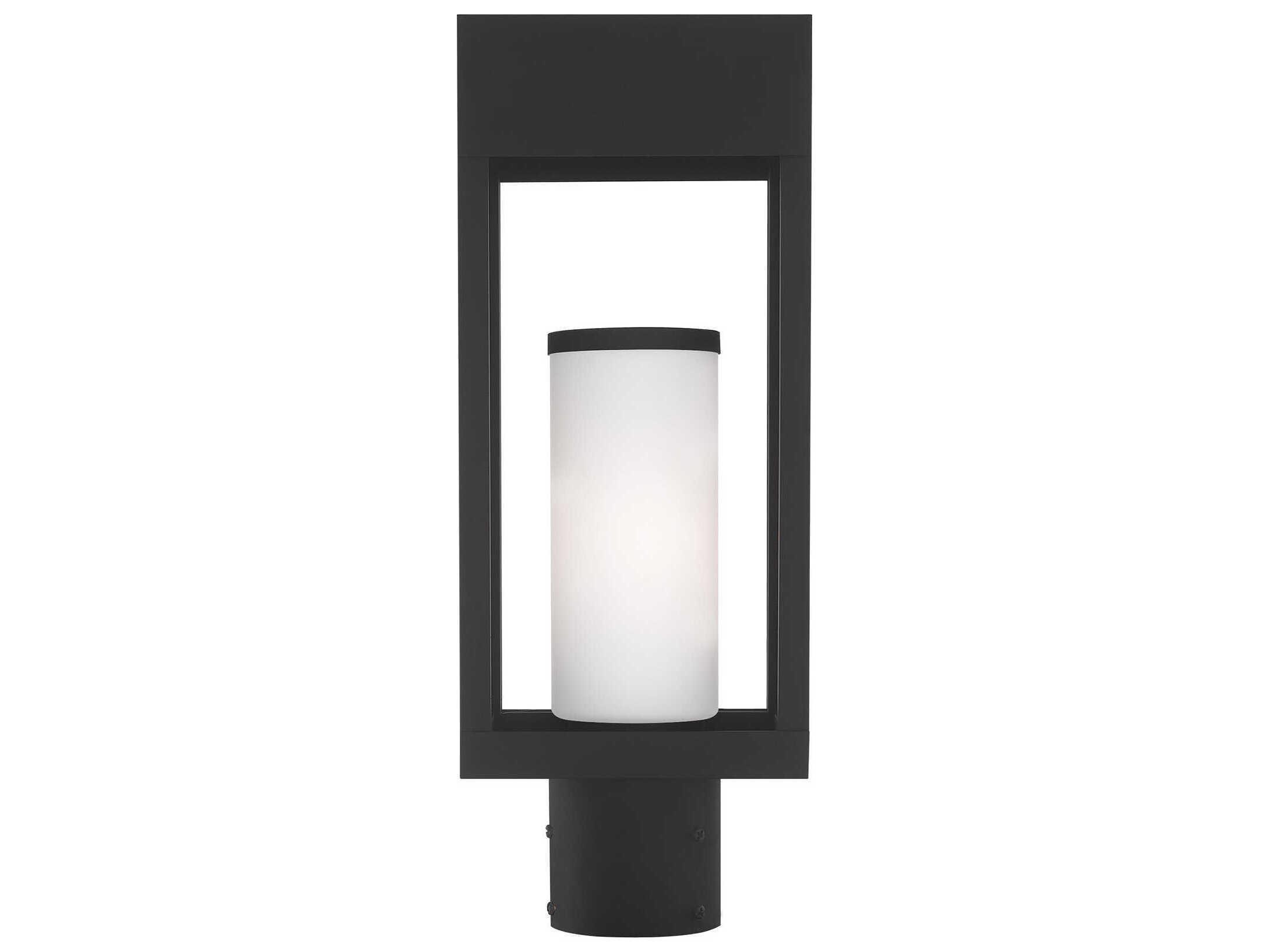 Livex Lighting Bleecker Black 1-light Outdoor Post Light