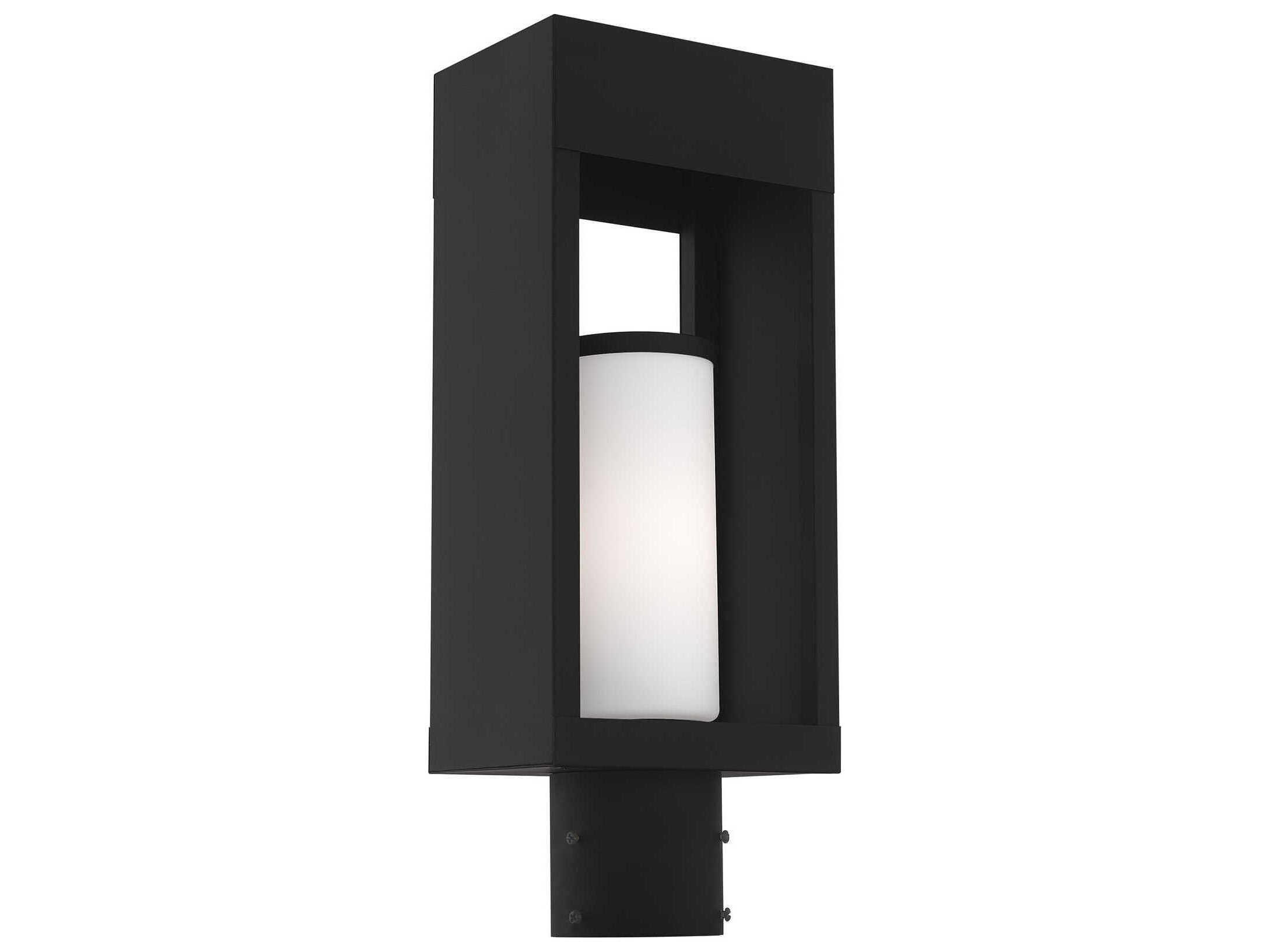 Livex Lighting Bleecker Black 1-light Outdoor Post Light