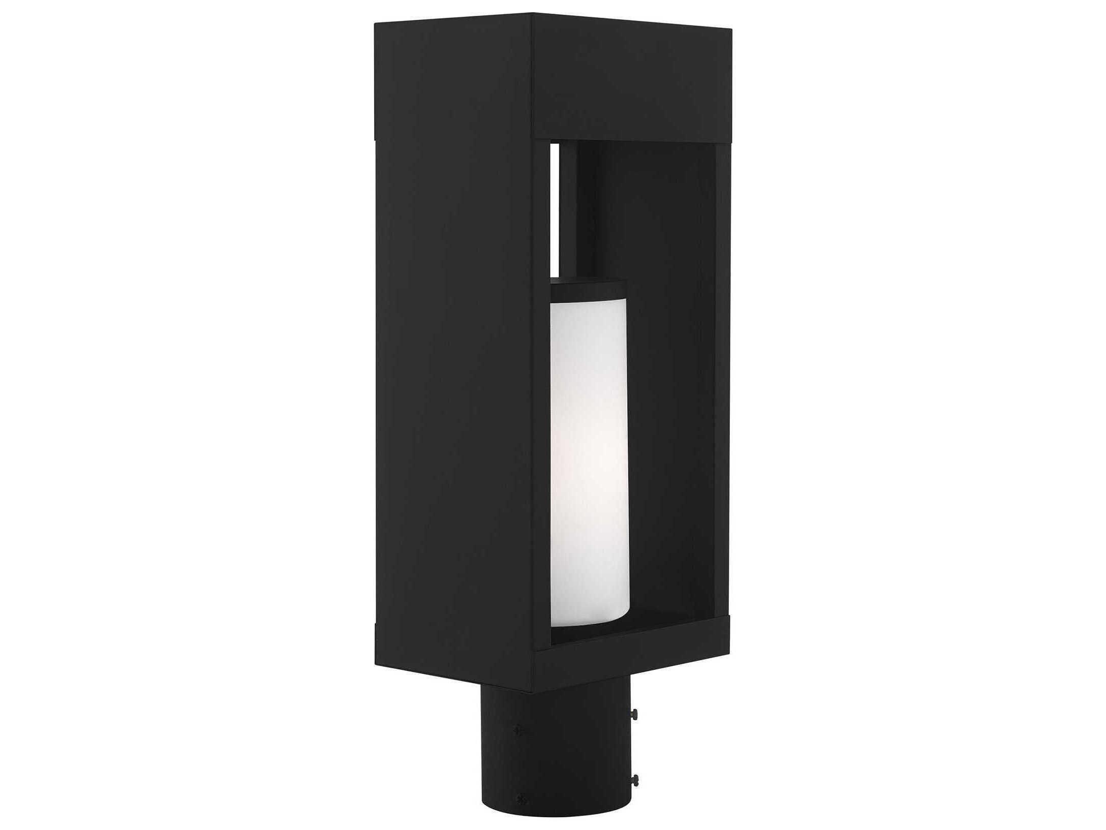 Livex Lighting Bleecker Black 1-light Outdoor Post Light