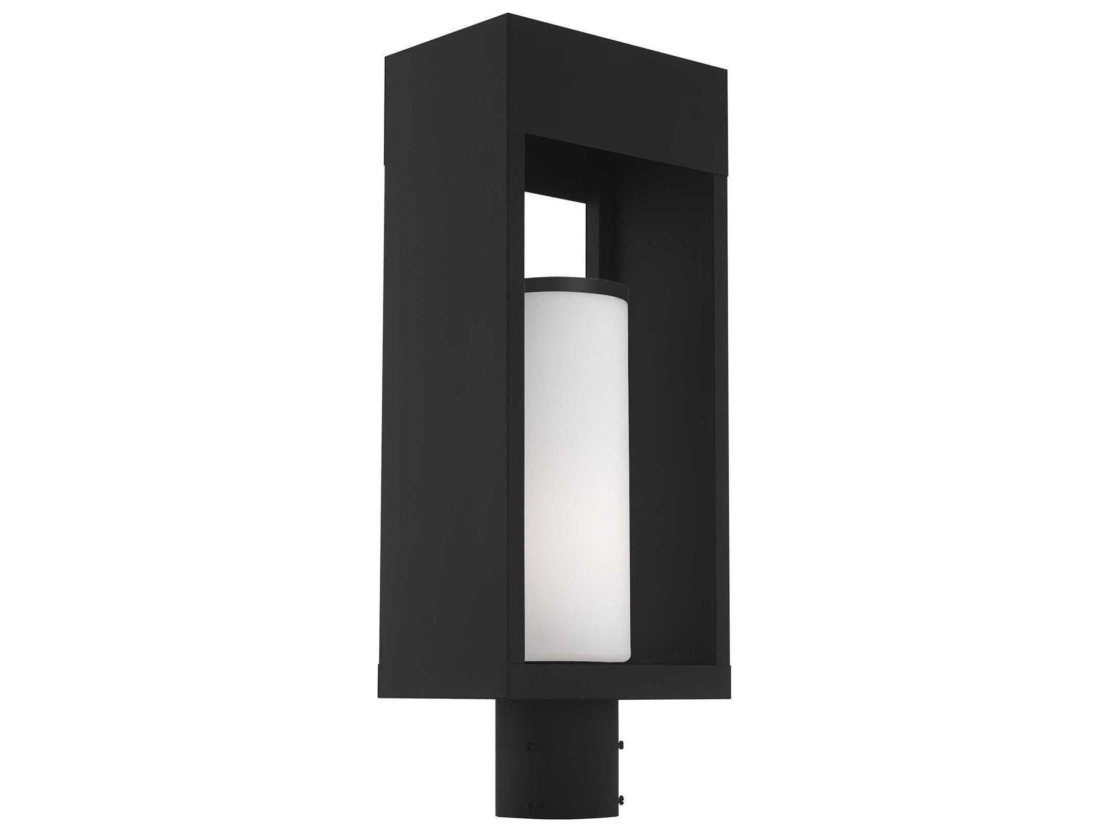 Livex Lighting Bleecker Black 1-light Outdoor Post Light