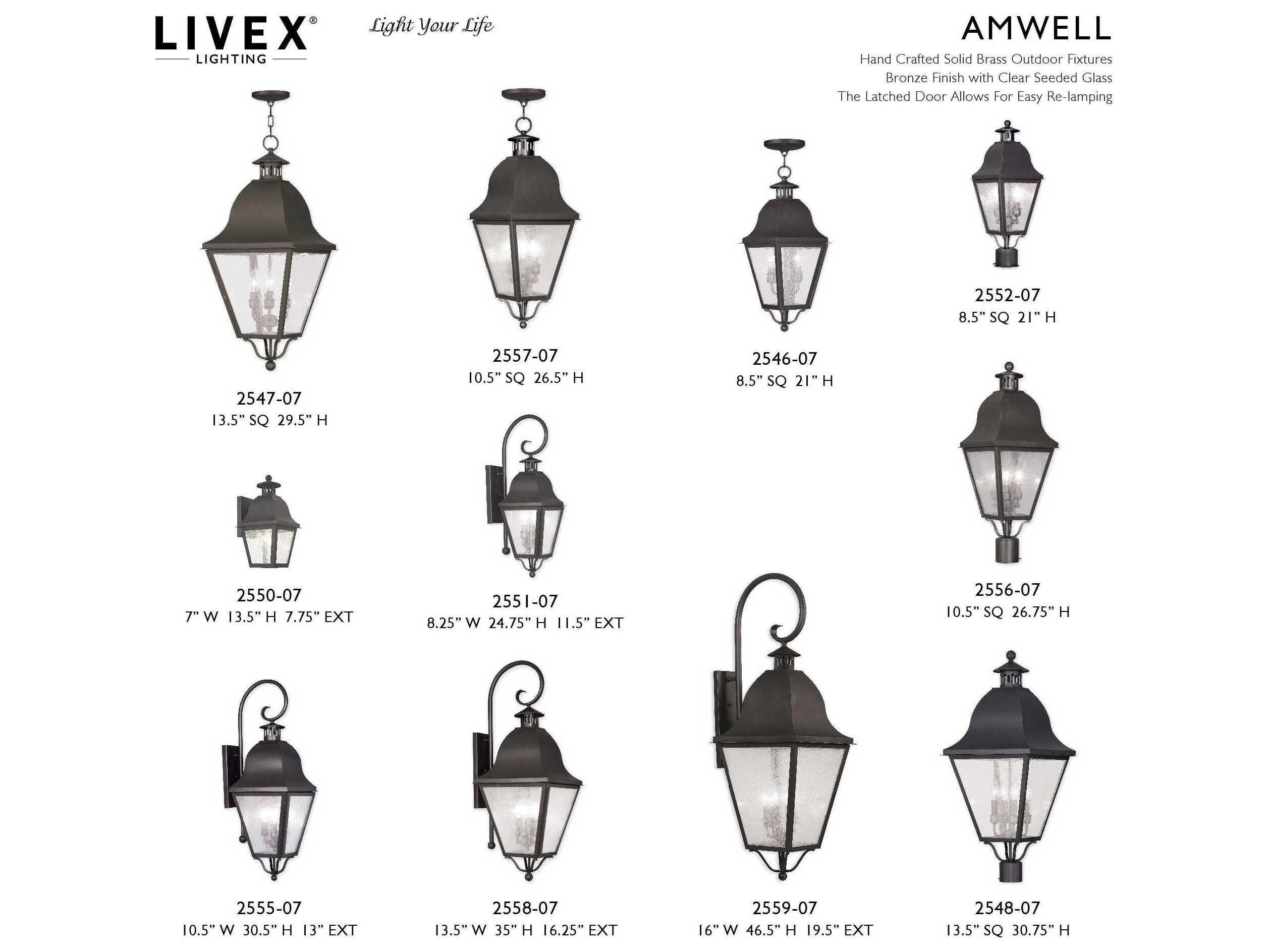 Livex Lighting Amwell 3 - Light Outdoor Wall Light
