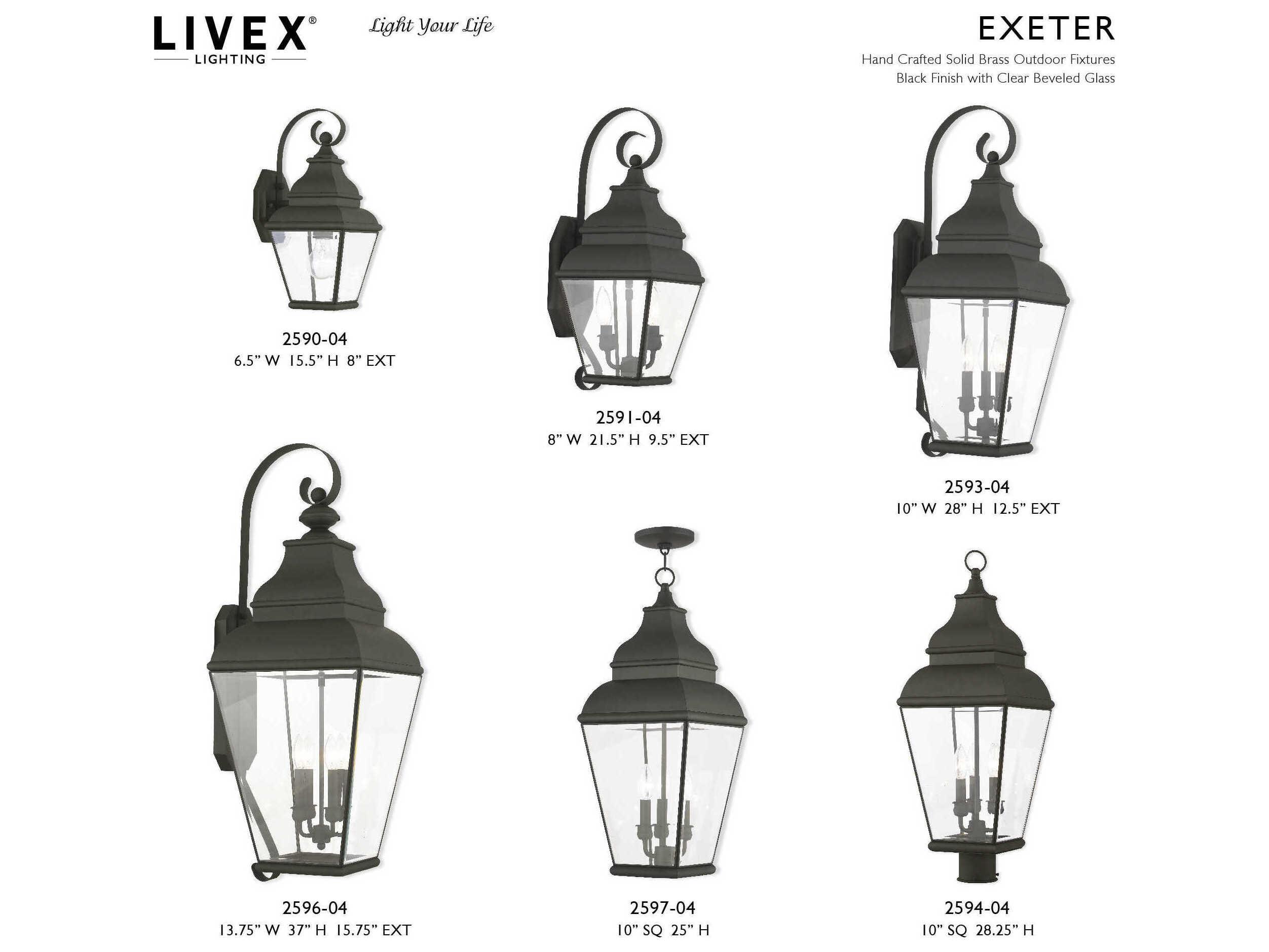 Livex Lighting Exeter 3 - Light Outdoor Wall Light