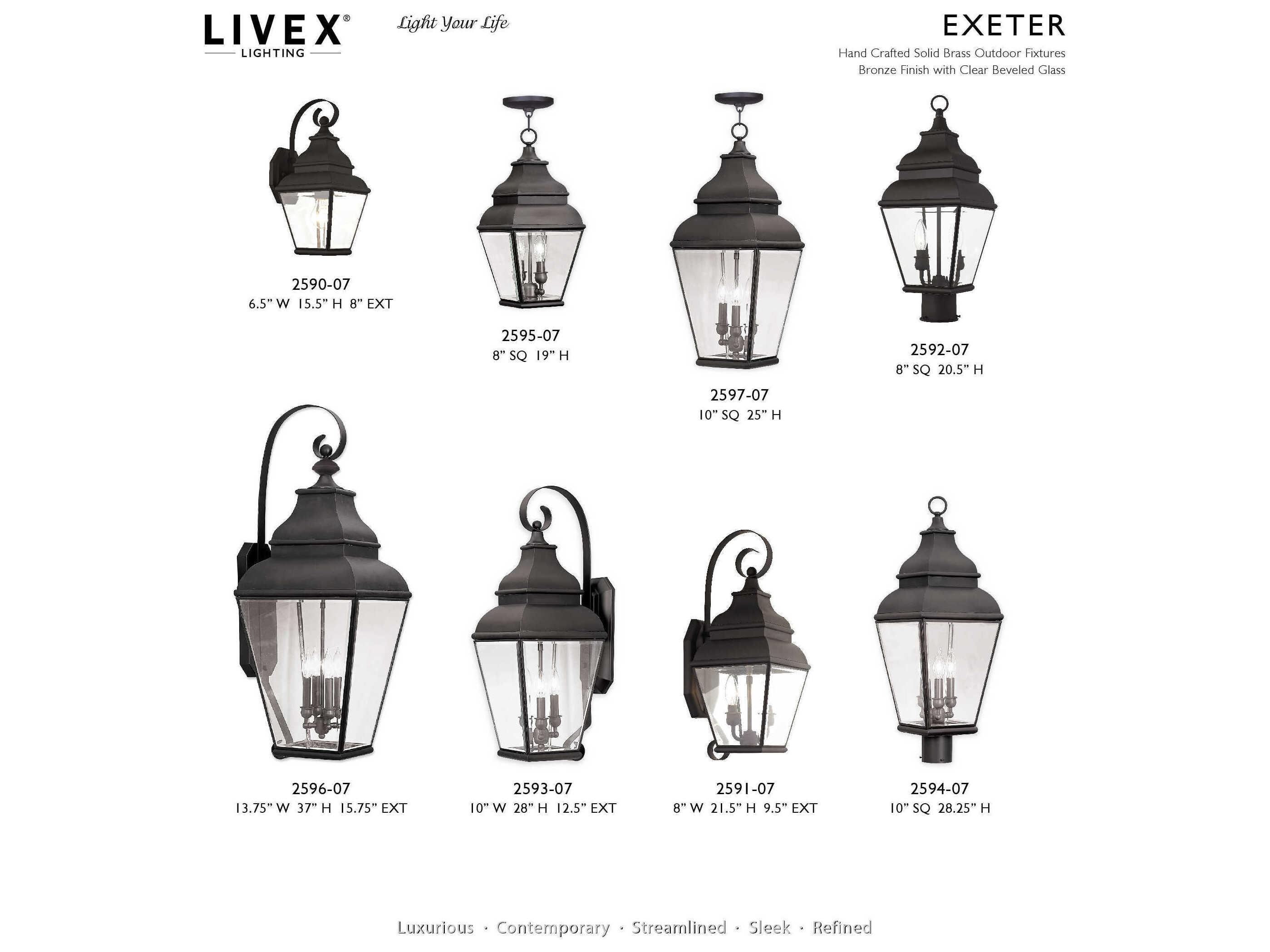 Livex Lighting Exeter 3 - Light Outdoor Wall Light