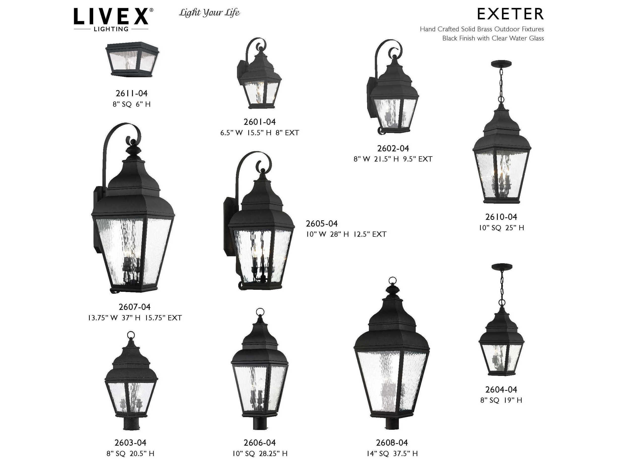 Livex Lighting Exeter 3 - Light Outdoor Wall Light
