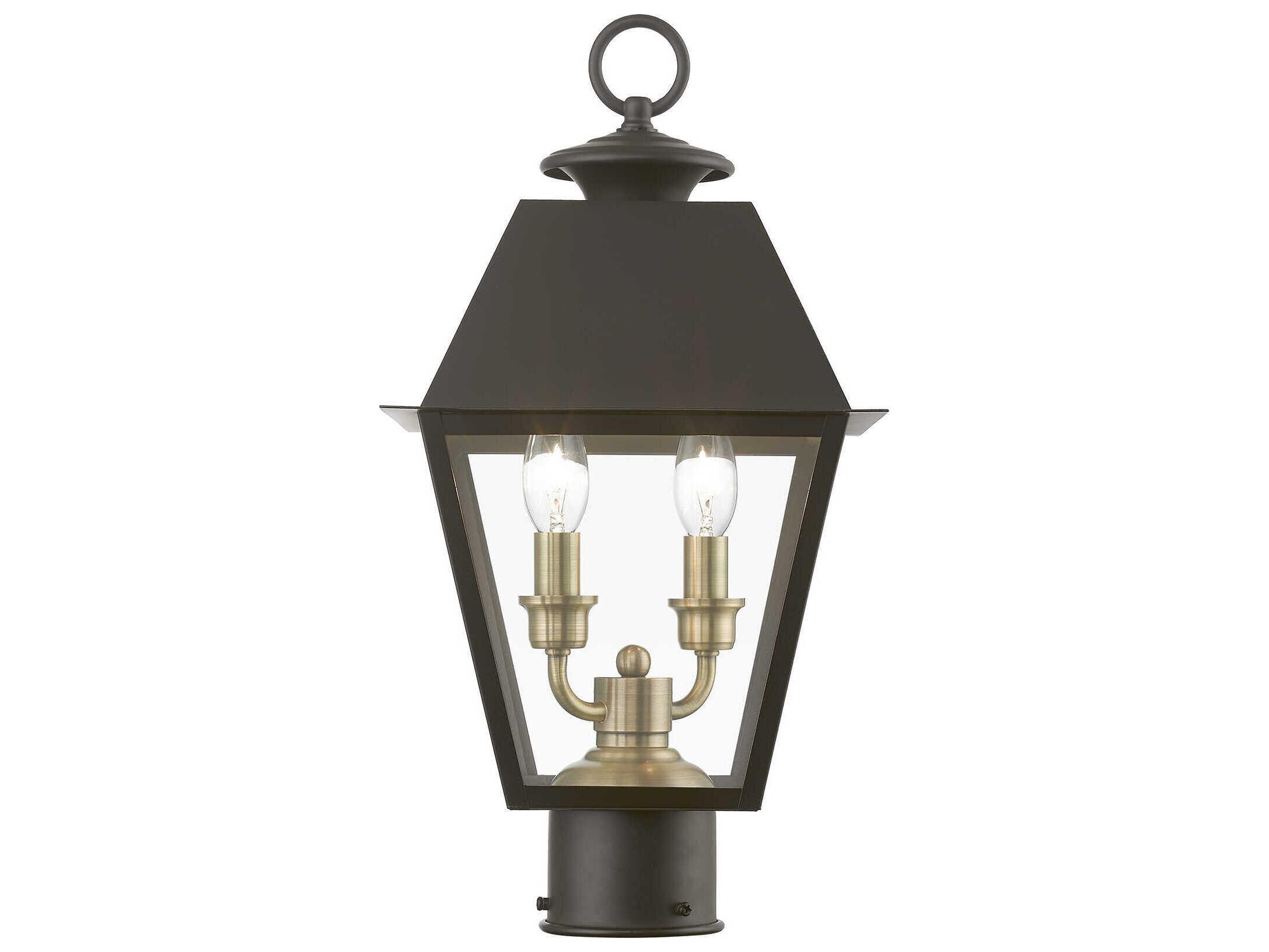Livex Lighting Wentworth Finish Cluster 2 - Light Outdoor Post Light