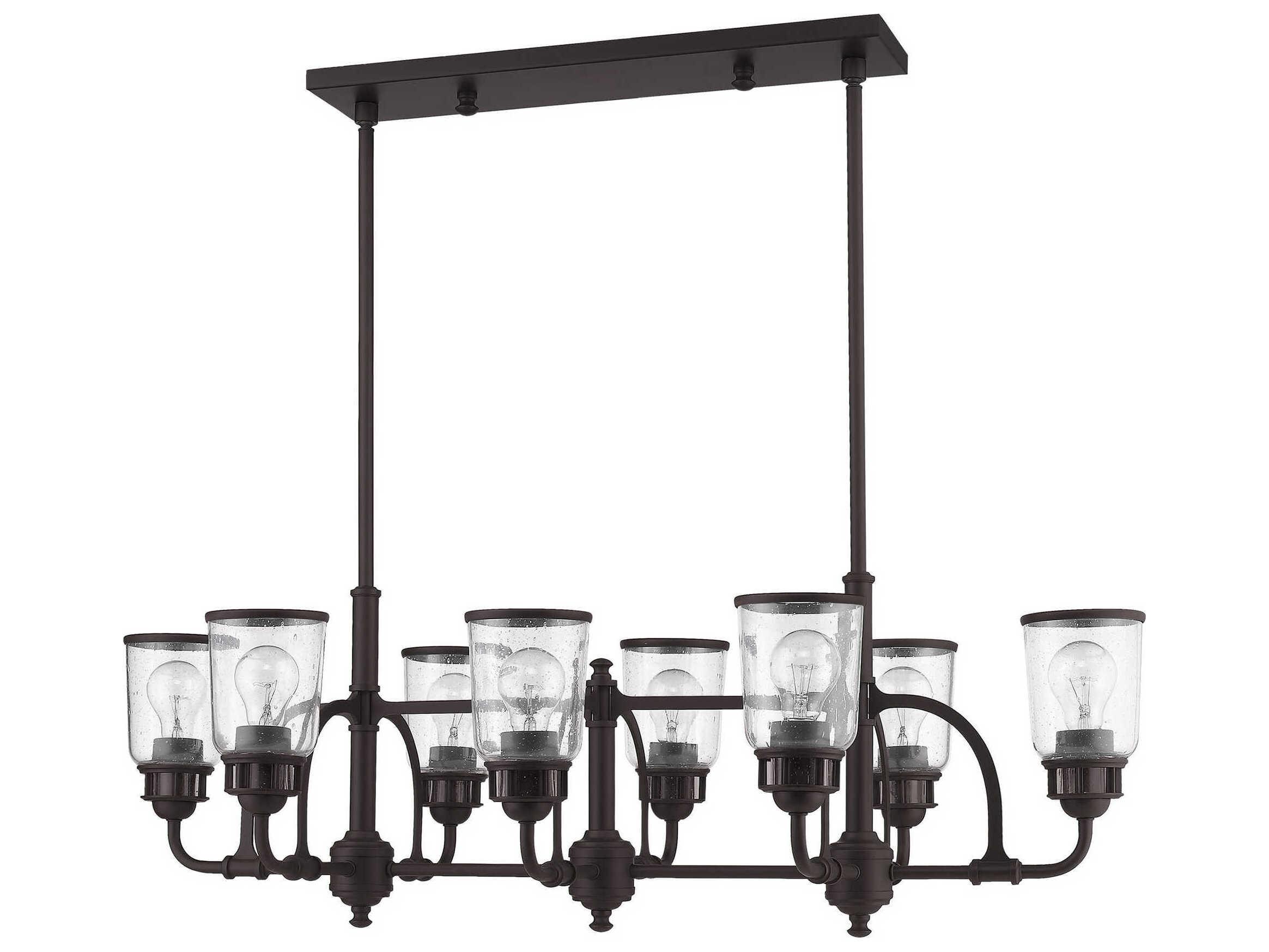 Livex Lighting Lawrenceville 8-Light Bronze Glass Island Pendant