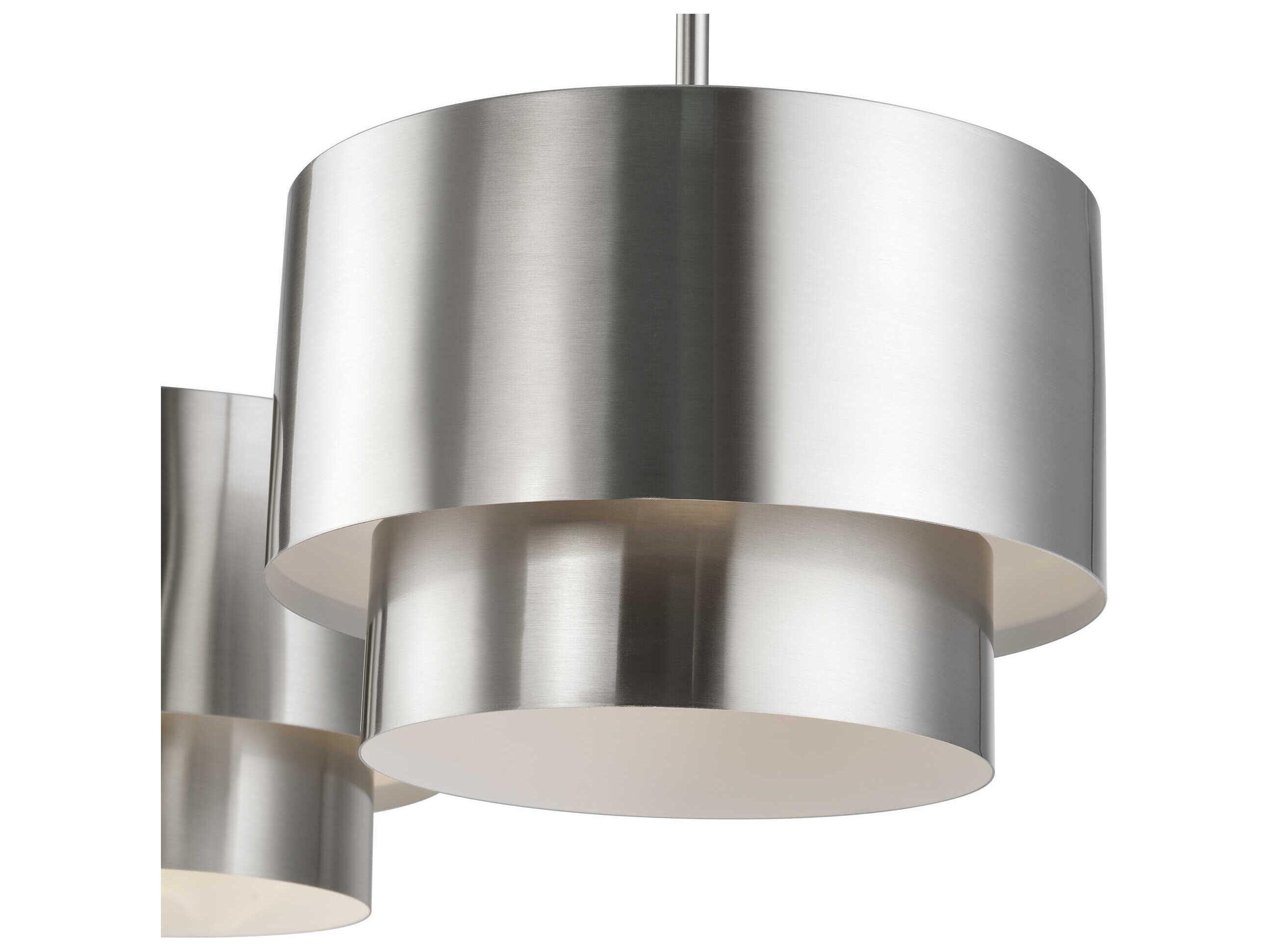 Livex Lighting Zolana 3-Light Brushed Nickel Drum Island Pendant