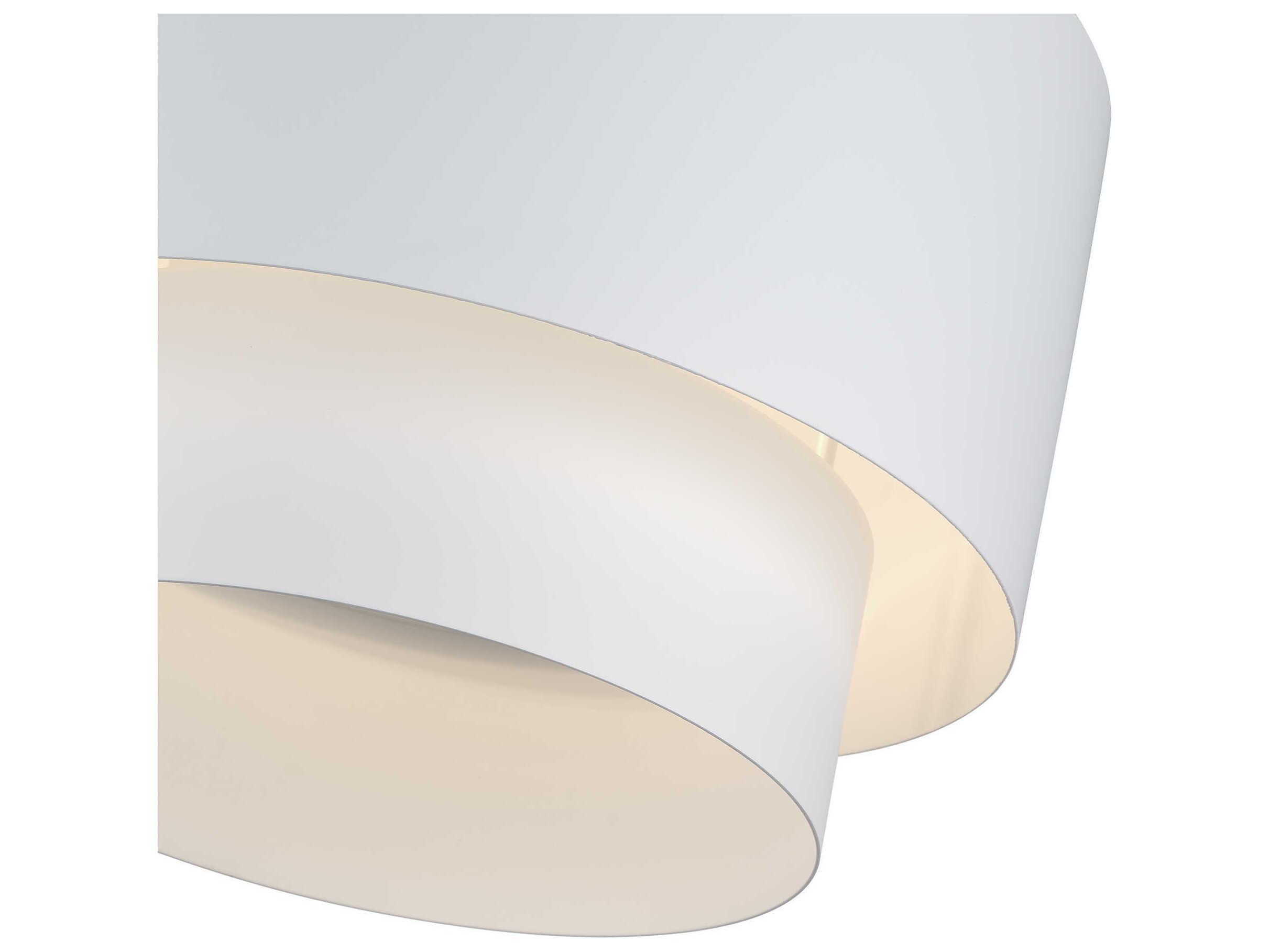 Livex Lighting Zolana 2-Light White Bowl Semi Flush Mount
