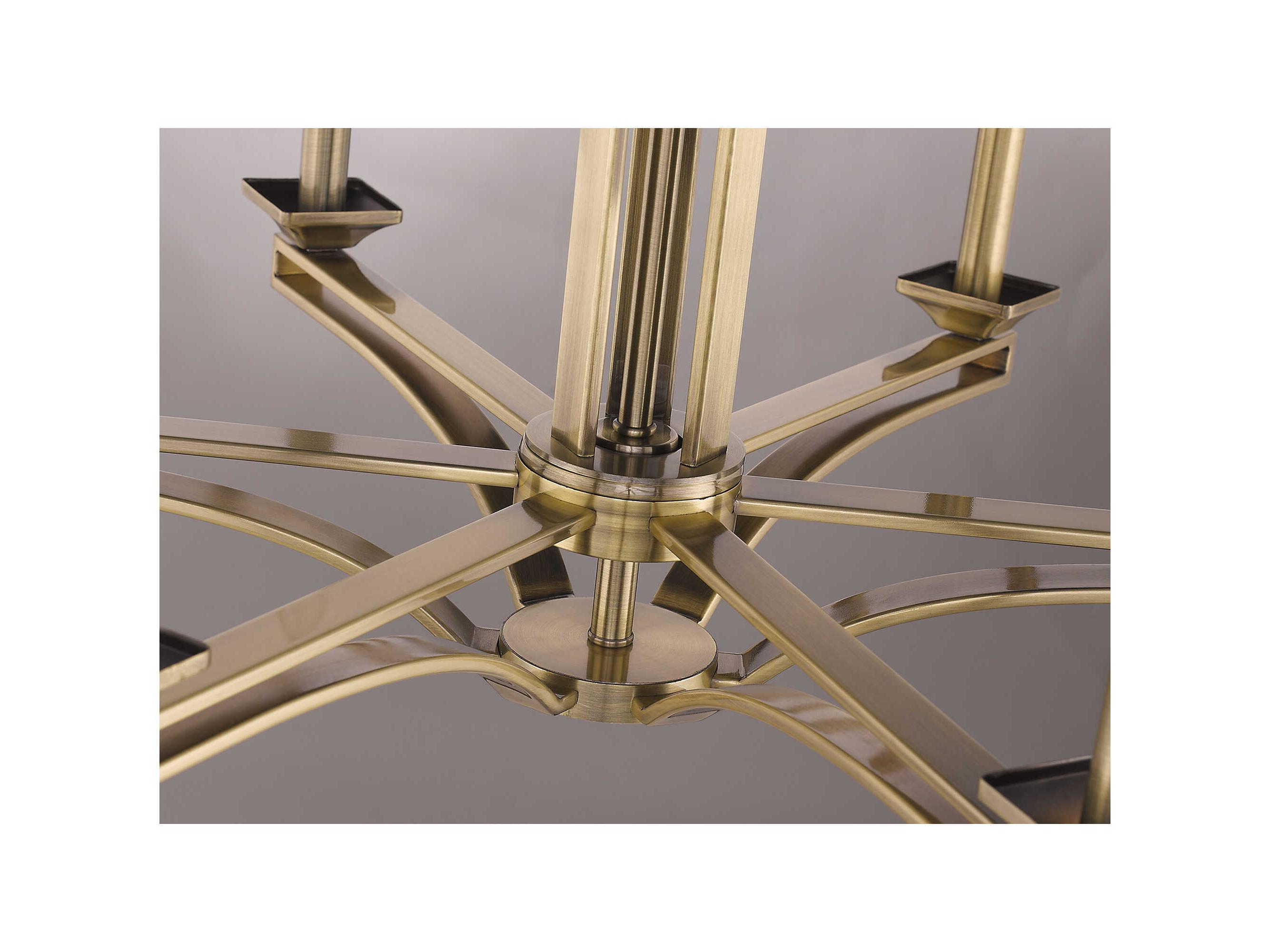 Livex Lighting Trumbull 6-Light Antique Brass Candelabra Chandelier