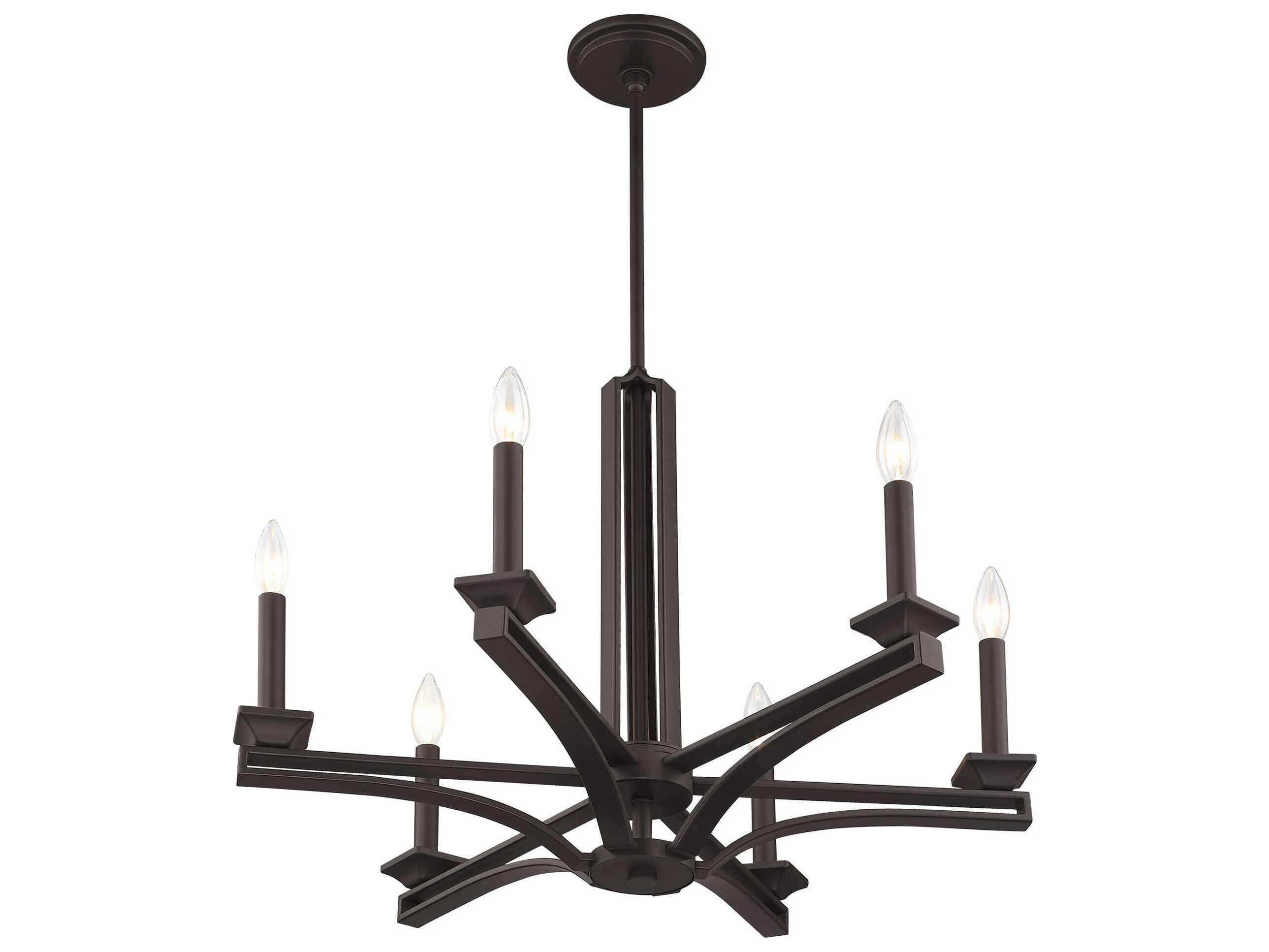 Livex Lighting Trumbull 6-Light Bronze Candelabra Chandelier