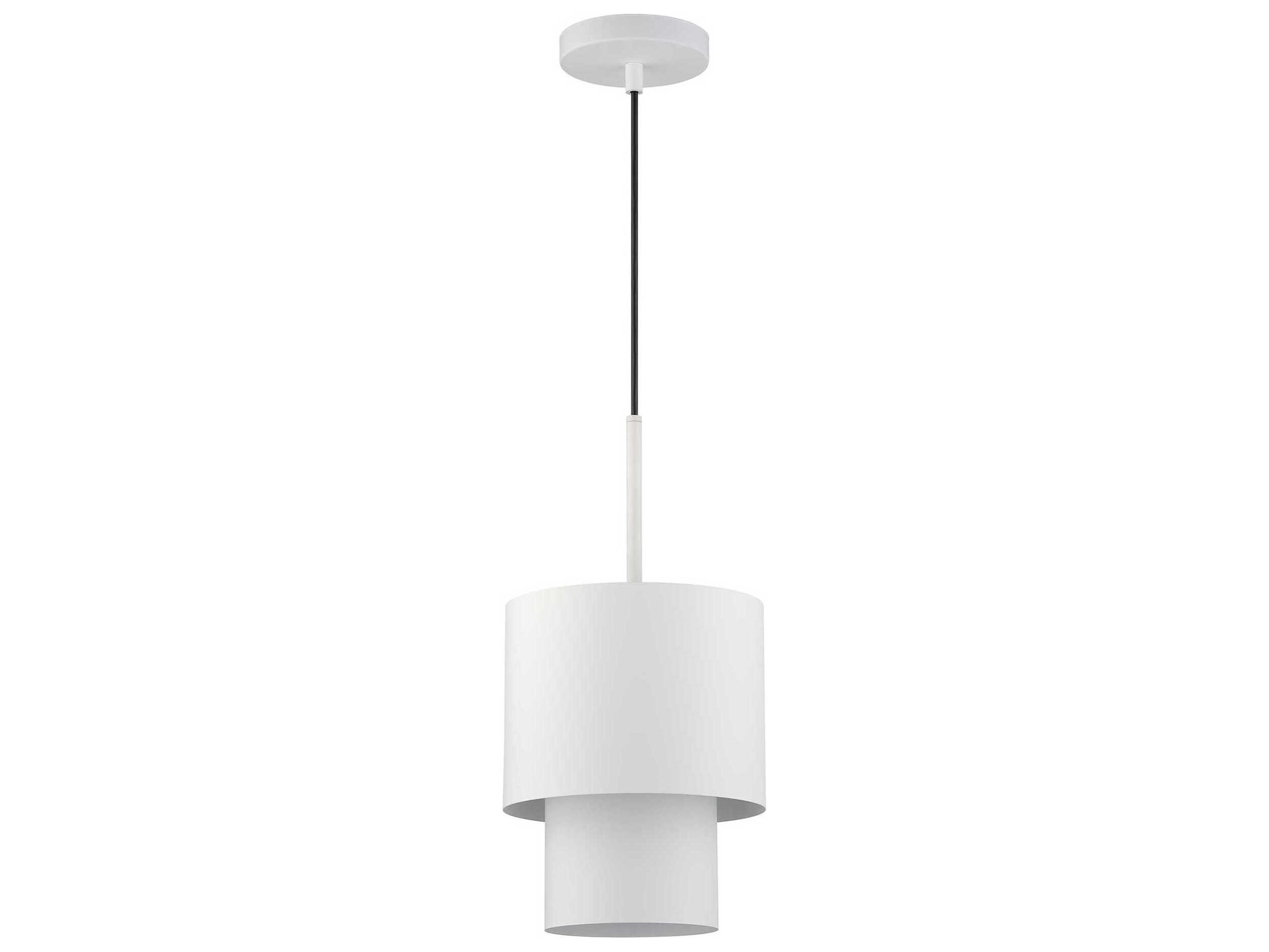 Livex Lighting Zolana 1-Light White Drum Mini Pendant