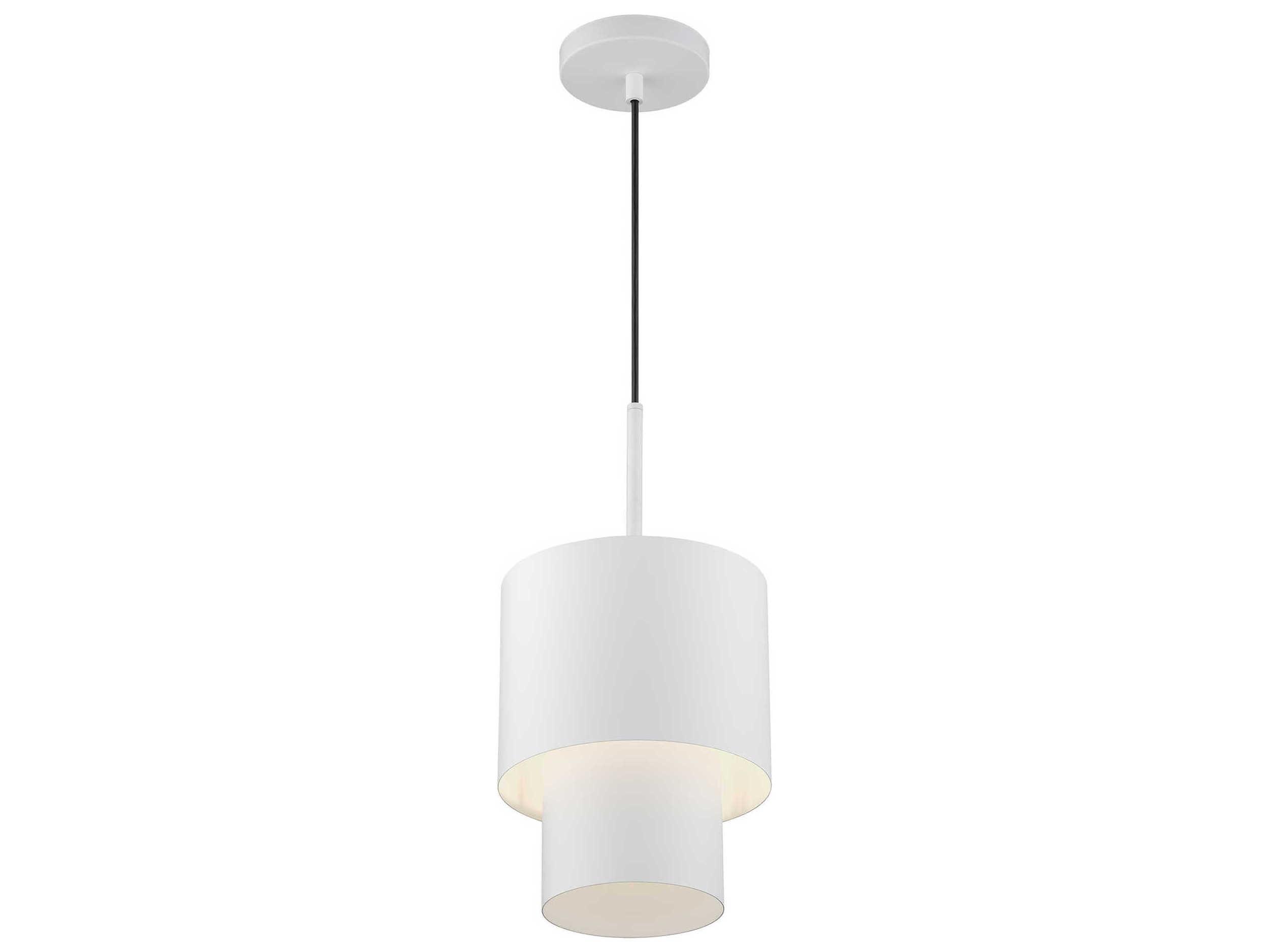 Livex Lighting Zolana 1-Light White Drum Mini Pendant