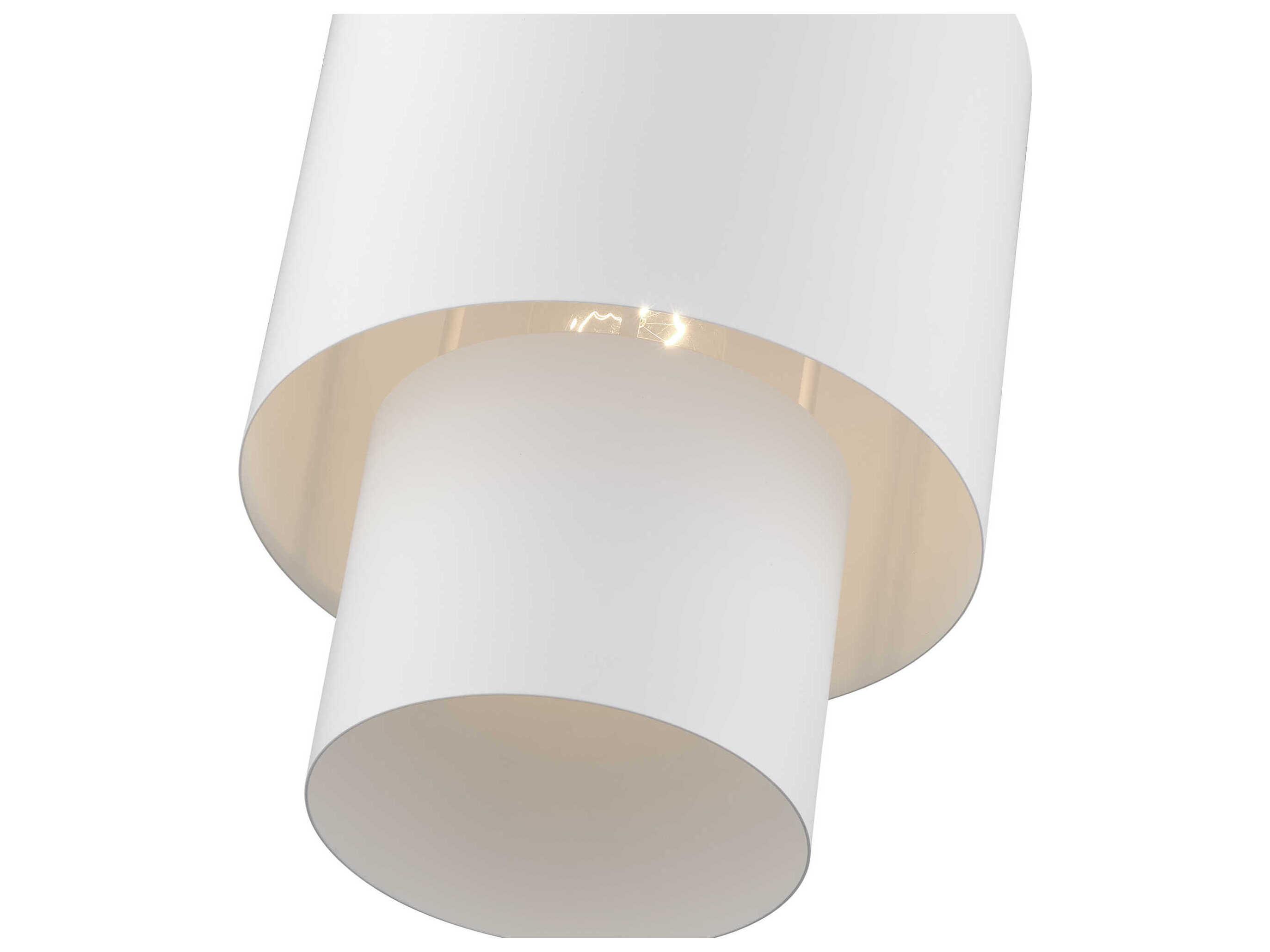 Livex Lighting Zolana 1-Light White Drum Mini Pendant