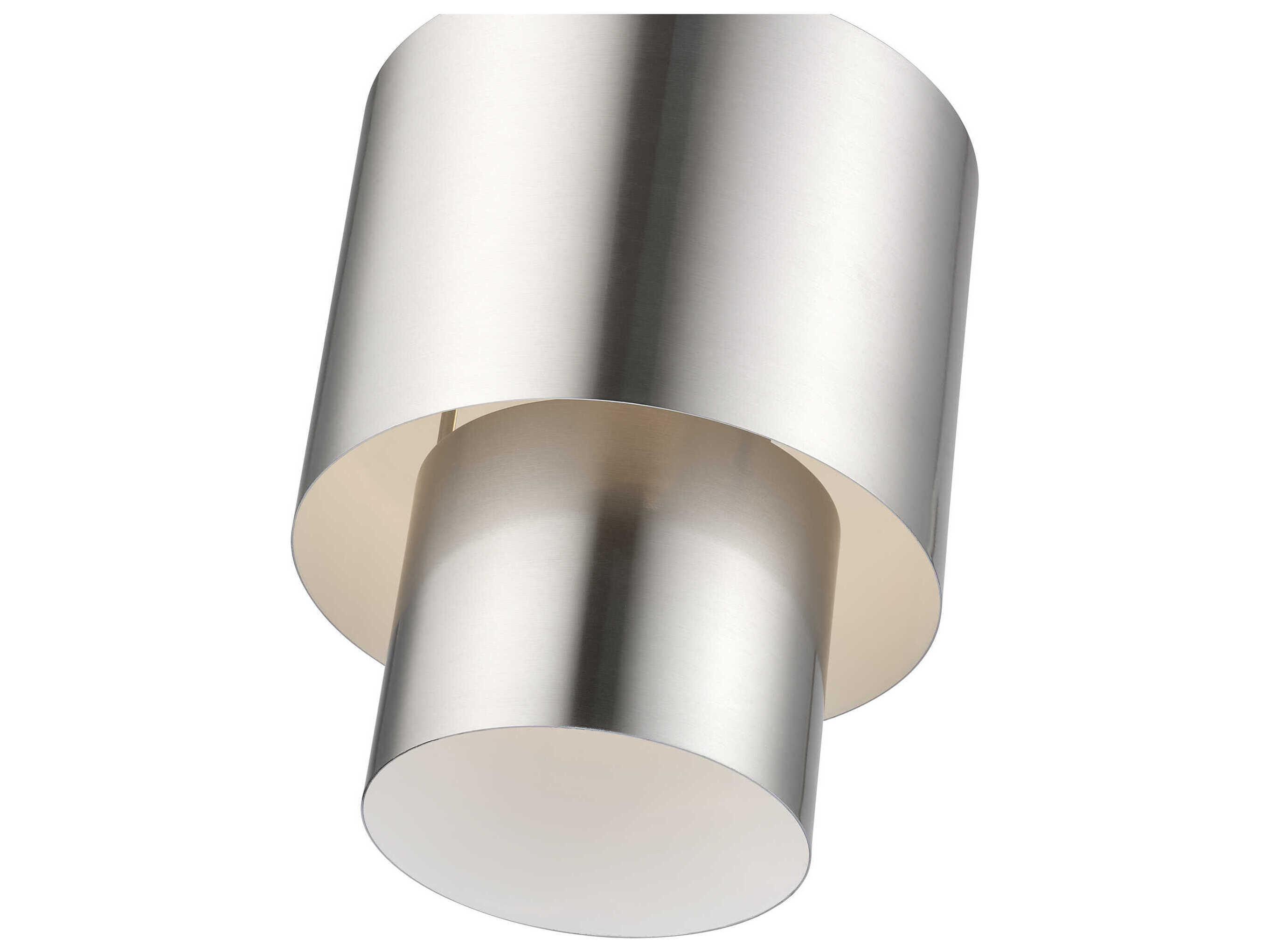 Livex Lighting Zolana 1-Light Brushed Nickel Drum Mini Pendant
