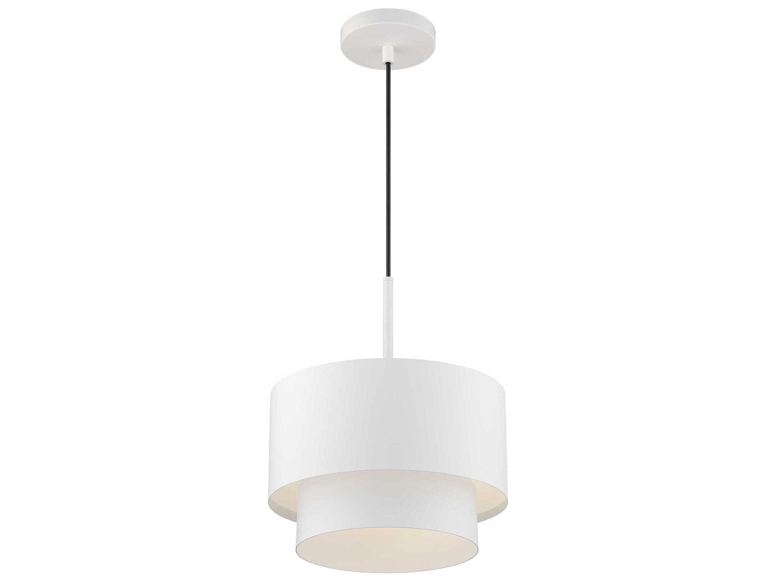 Livex Lighting Zolana 1-Light White Drum Mini Pendant