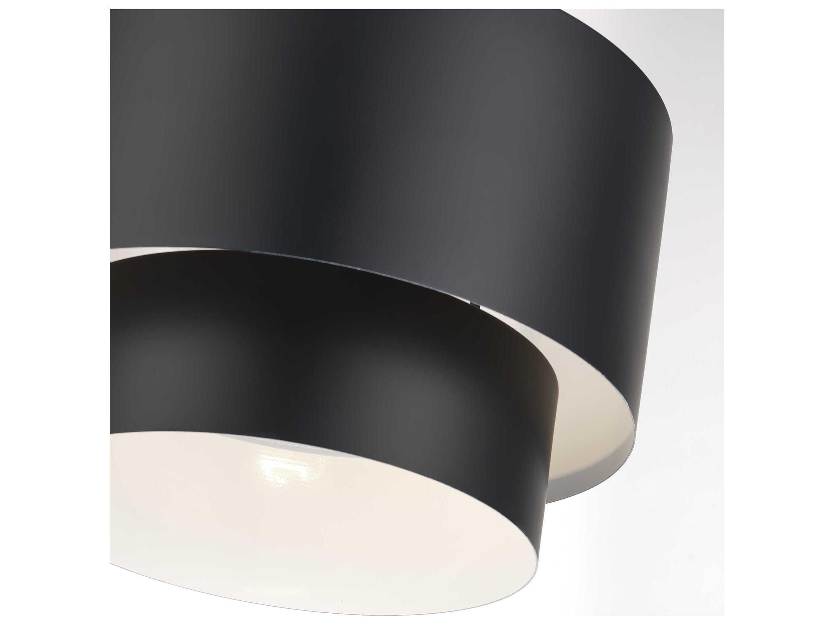 Livex Lighting Zolana 1-Light Black Drum Mini Pendant
