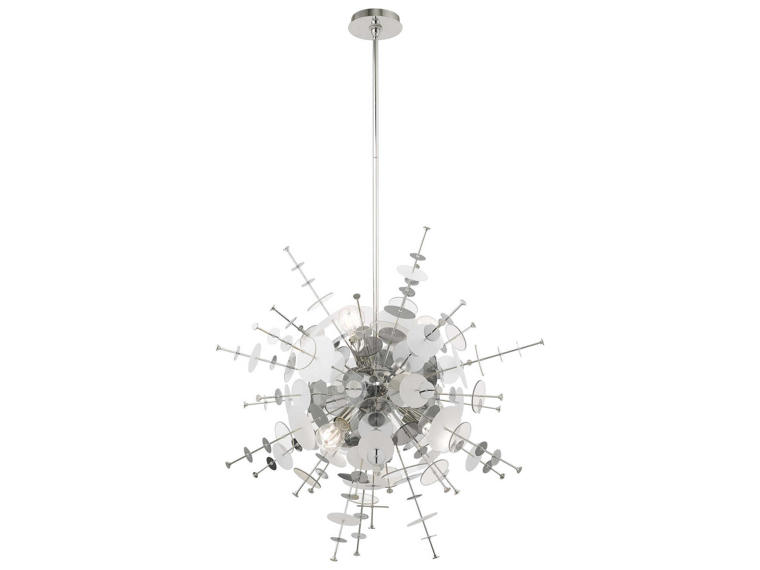 Livex Lighting Circulo 6-Light Polished Chrome Glass Pendant