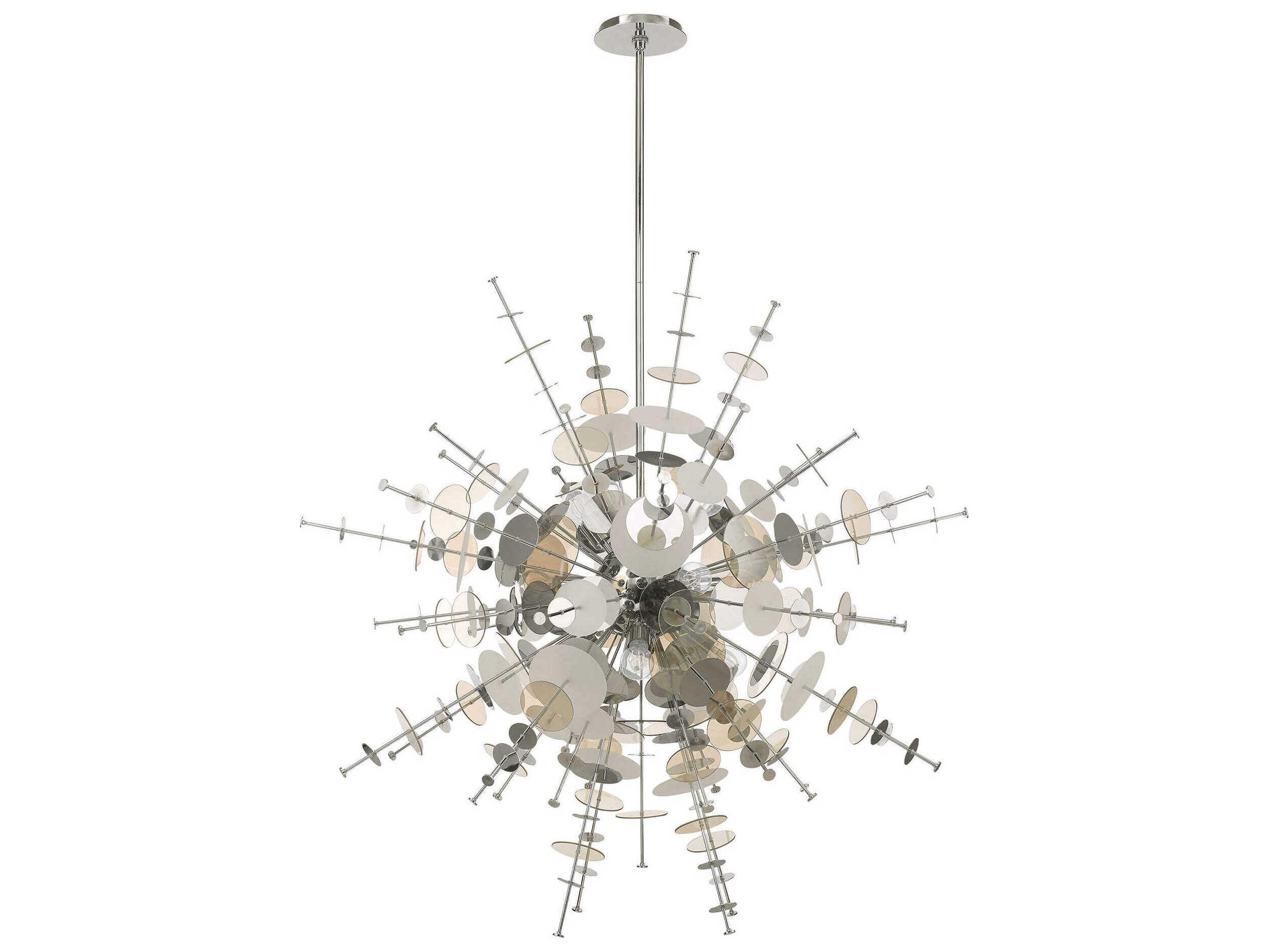 Livex Lighting Circulo 12-Light Polished Chrome Glass Pendant