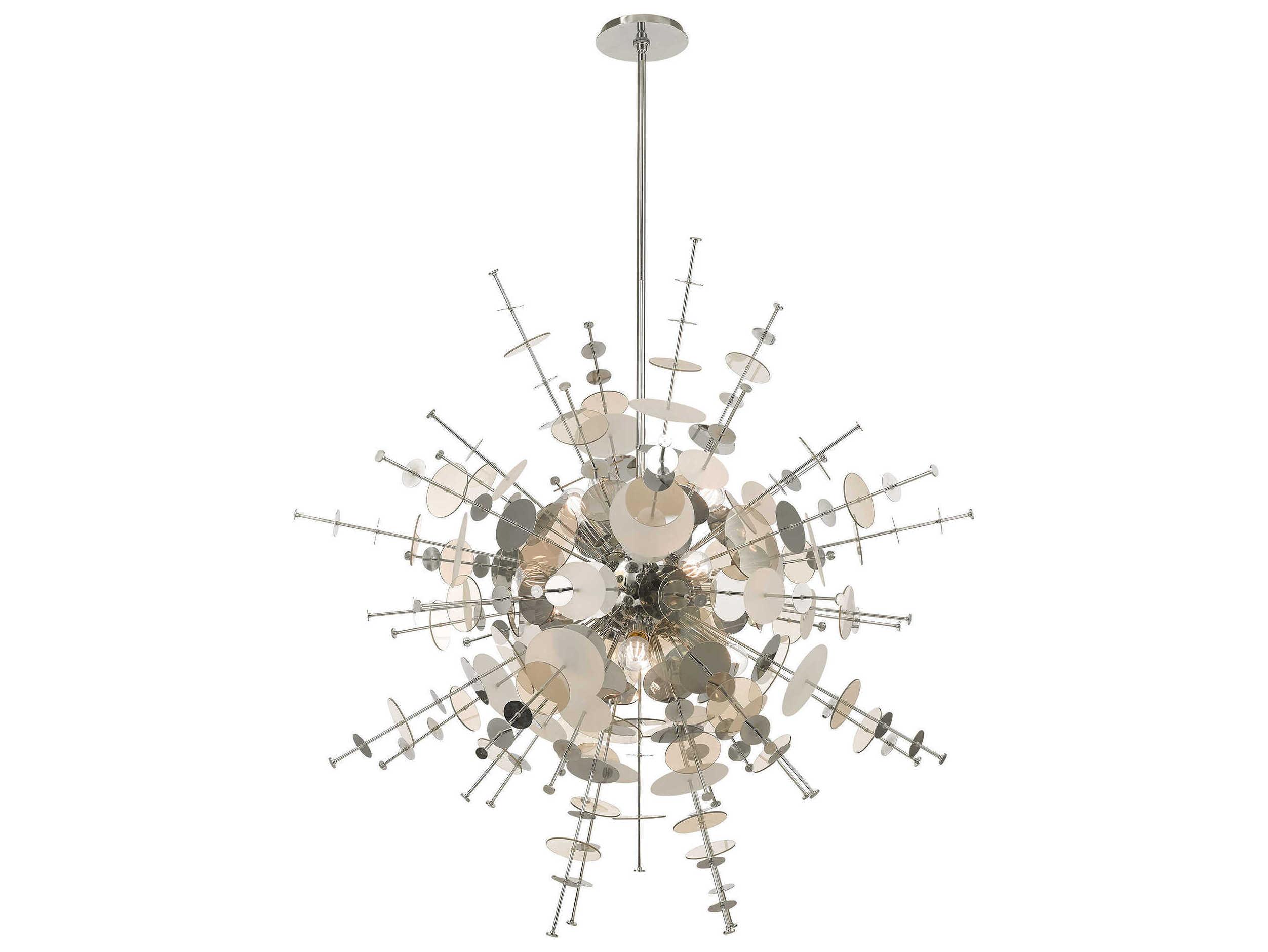 Livex Lighting Circulo 12-Light Polished Chrome Glass Pendant