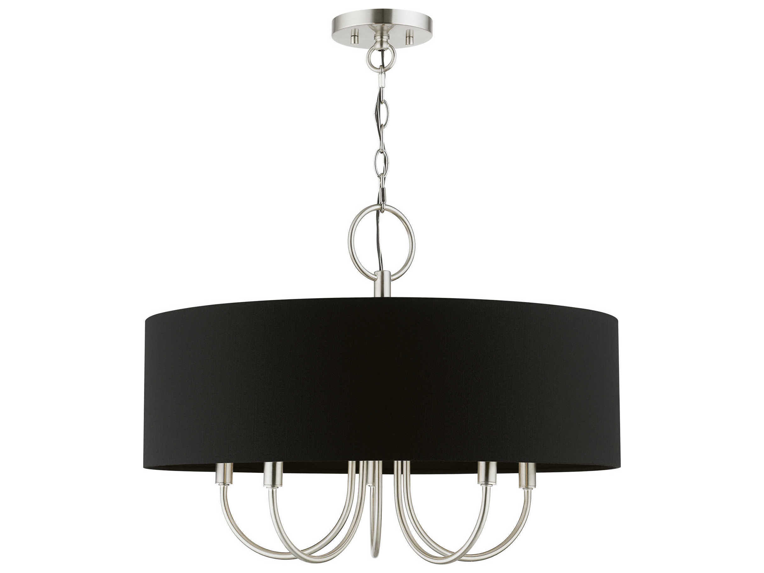 Livex Lighting Huntington 5-Light Brushed Nickel Drum Chandelier