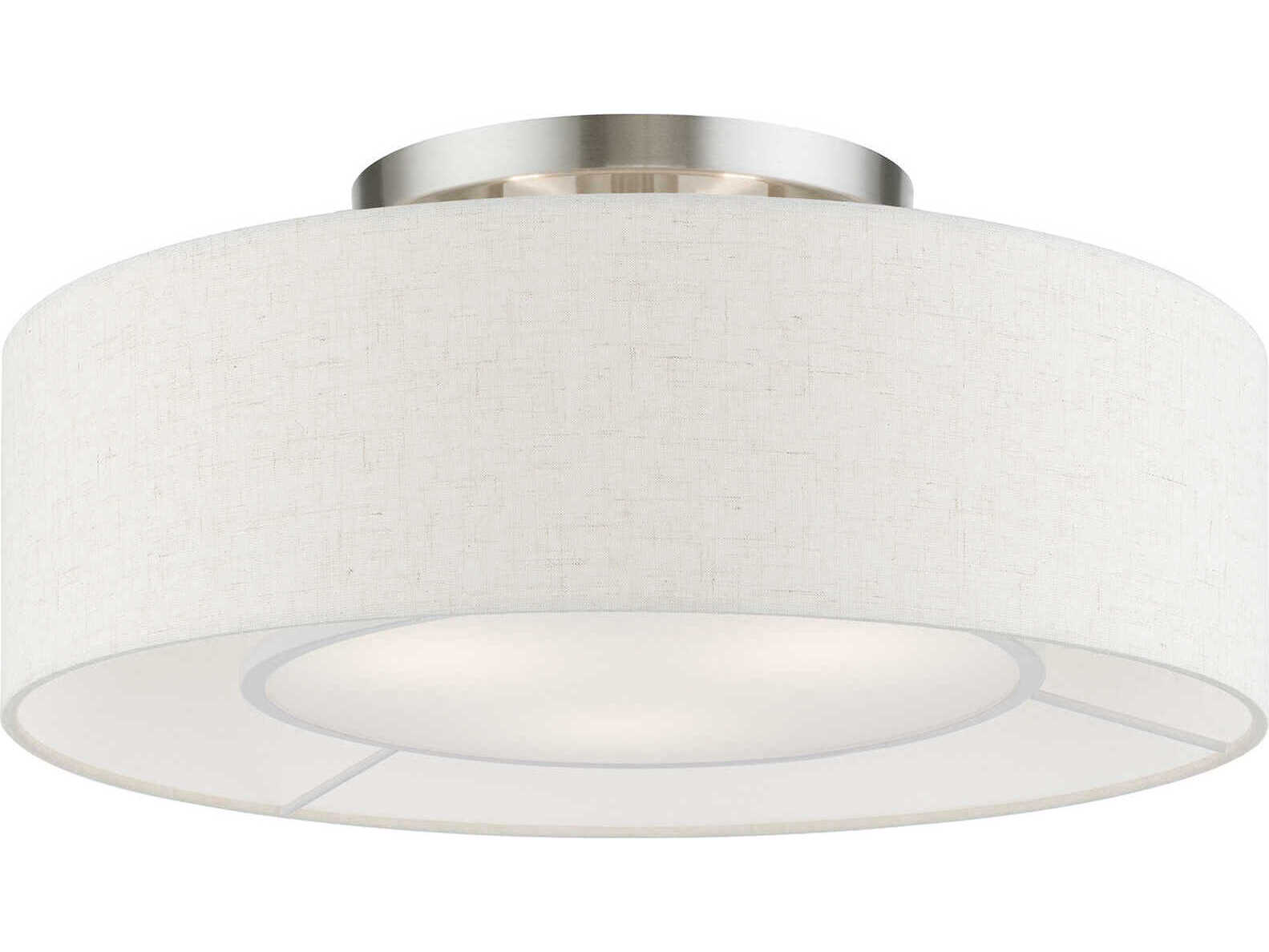 Livex Lighting Ellsworth 3-Light English Bronze Drum Semi Flush Mount