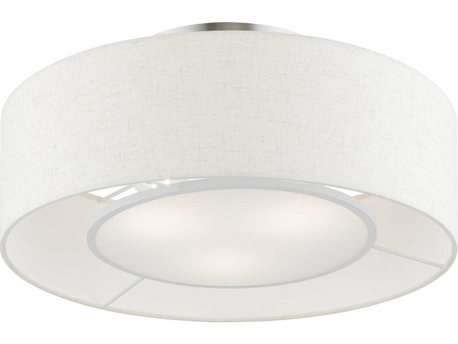 Livex Lighting Ellsworth 3-Light English Bronze Drum Semi Flush Mount