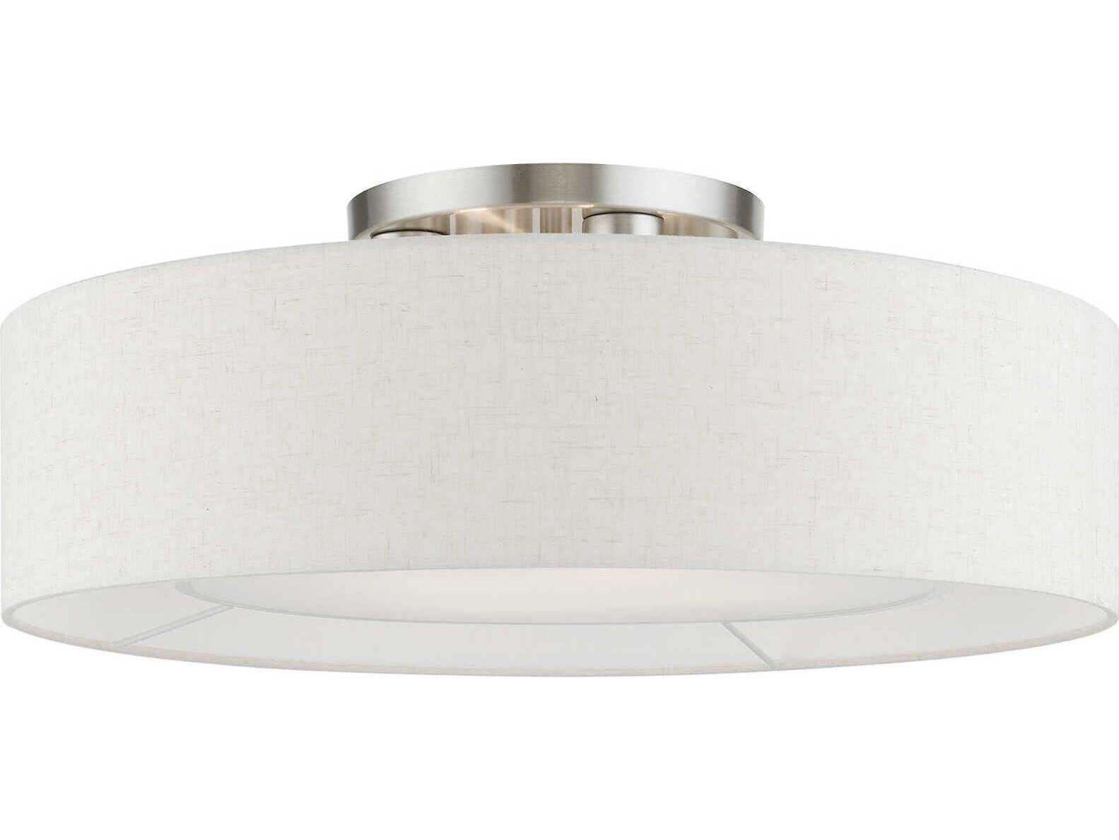 Livex Lighting Ellsworth 4-Light English Bronze Drum Semi Flush Mount