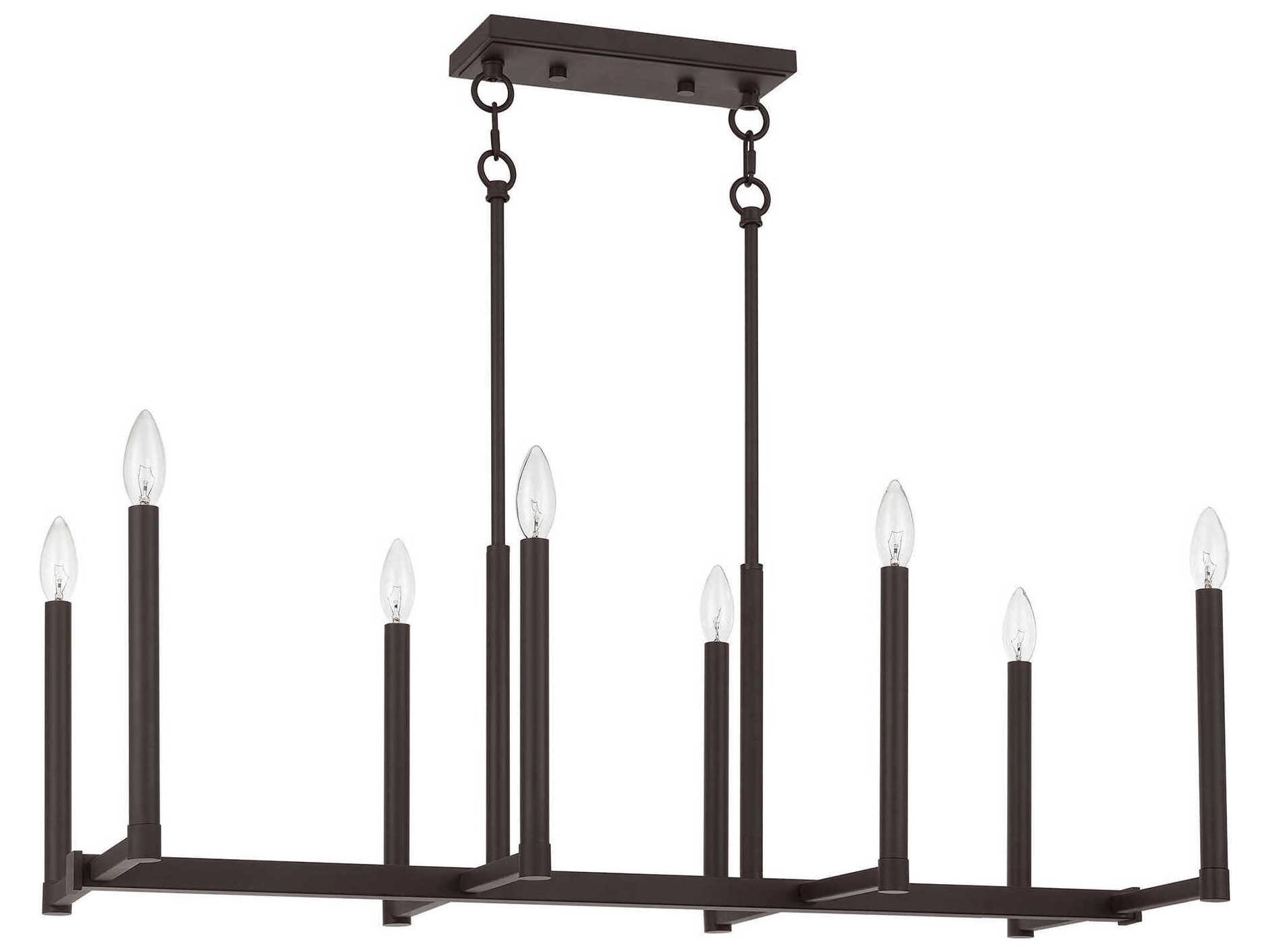Livex Lighting Alpine 8-Light Bronze Linear Island Pendant