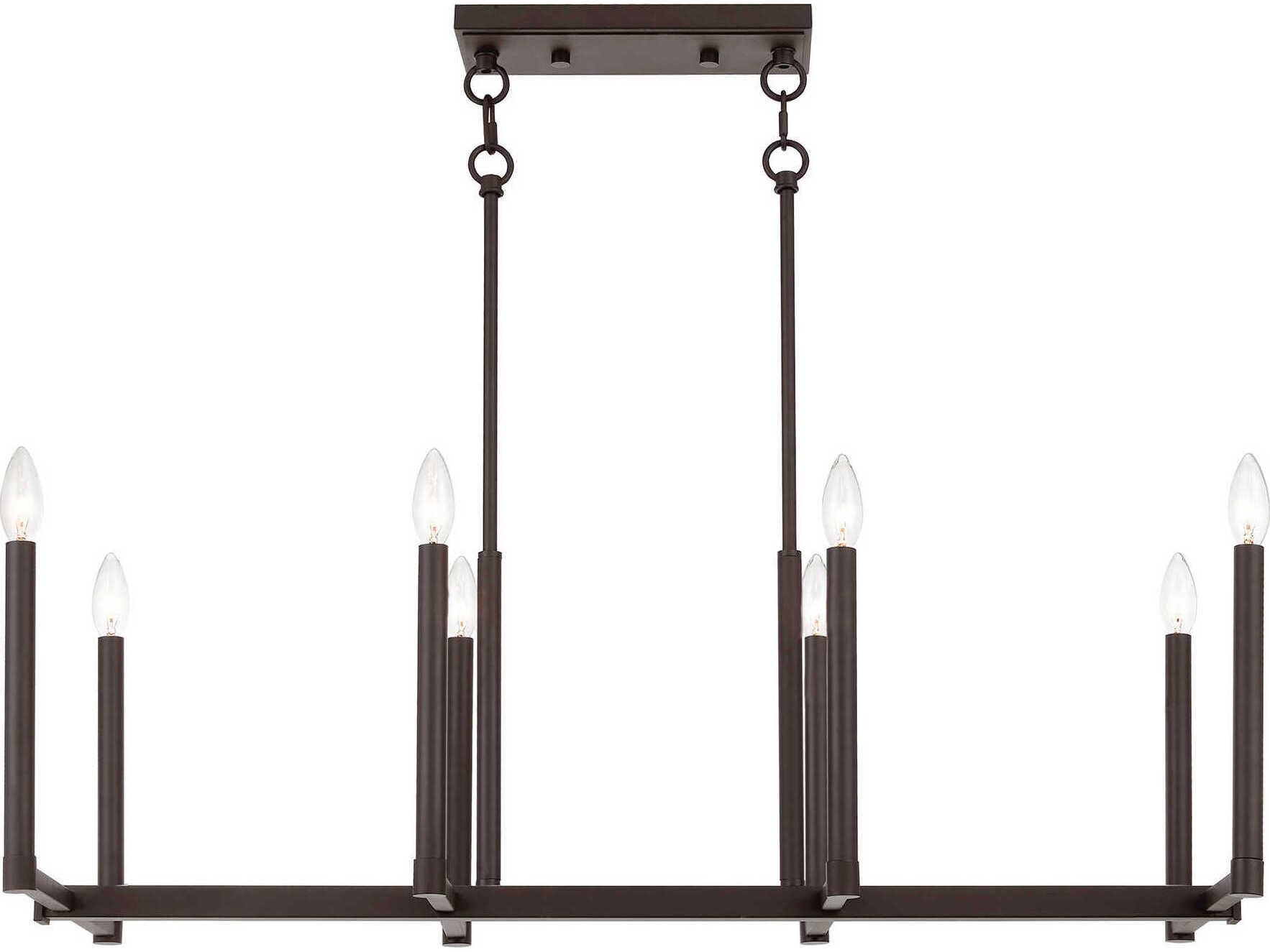 Livex Lighting Alpine 8-Light Bronze Linear Island Pendant