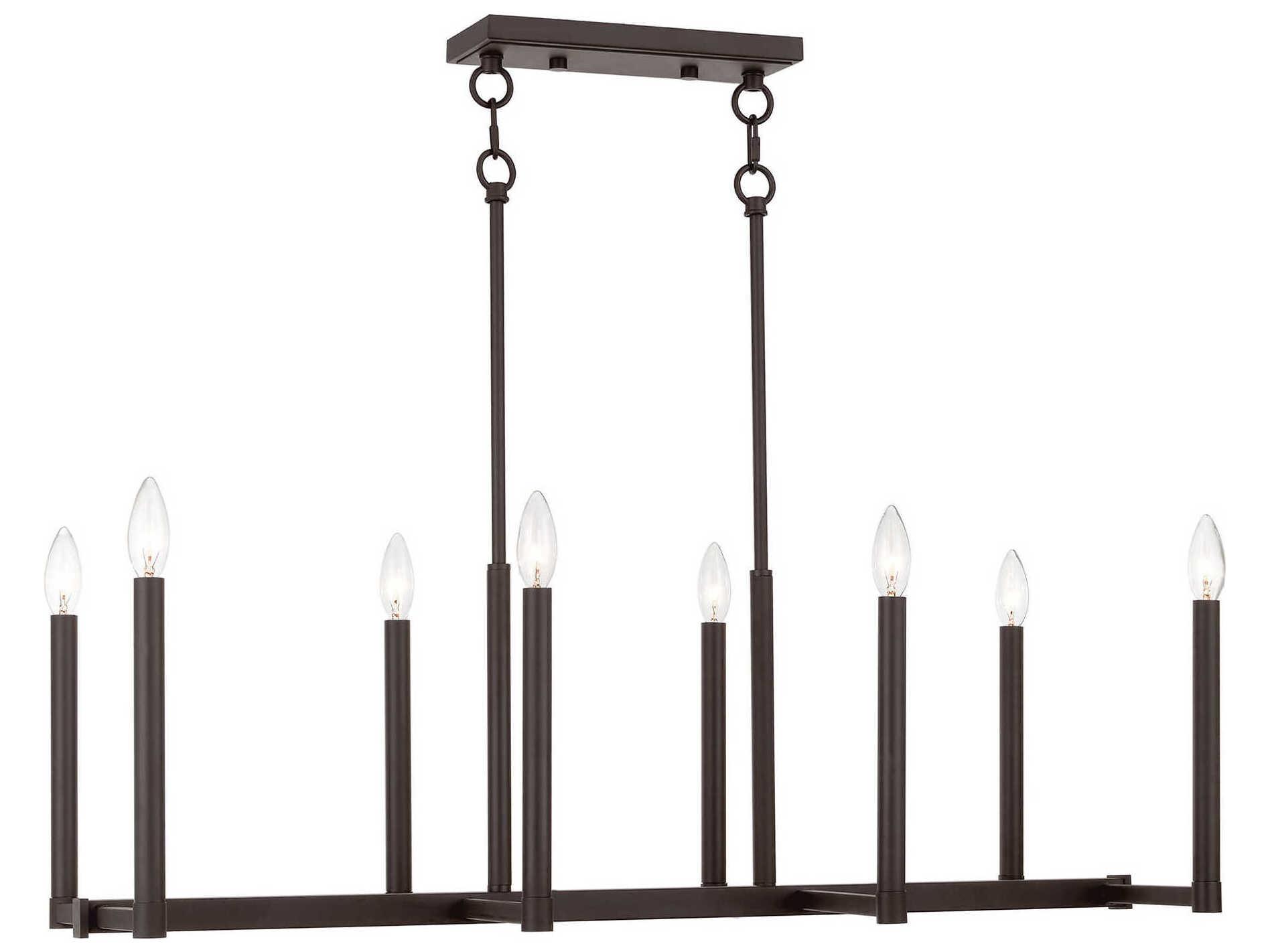 Livex Lighting Alpine 8-Light Bronze Linear Island Pendant