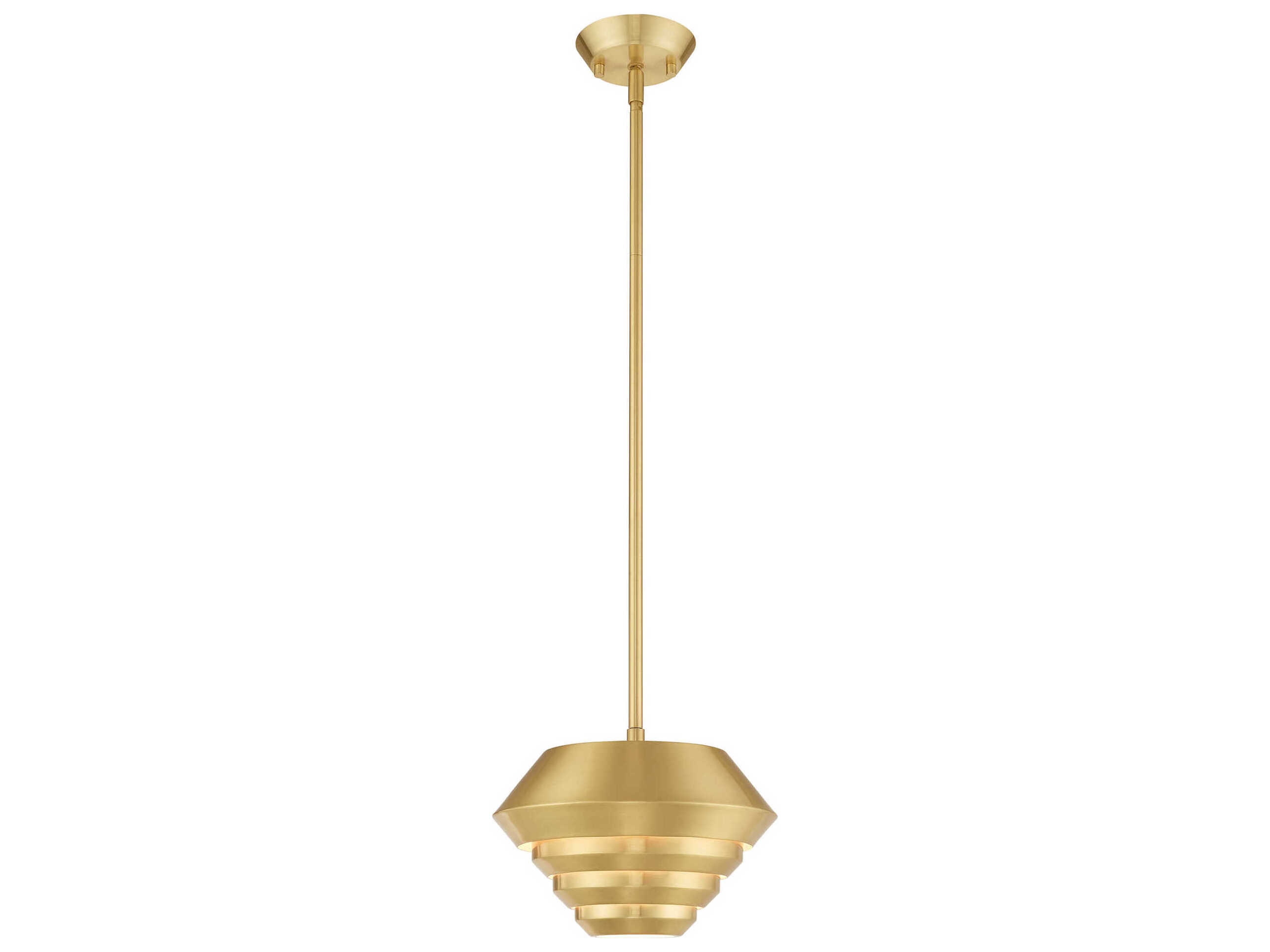 Livex Lighting Amsterdam 1-Light Satin Brass Mini Pendant