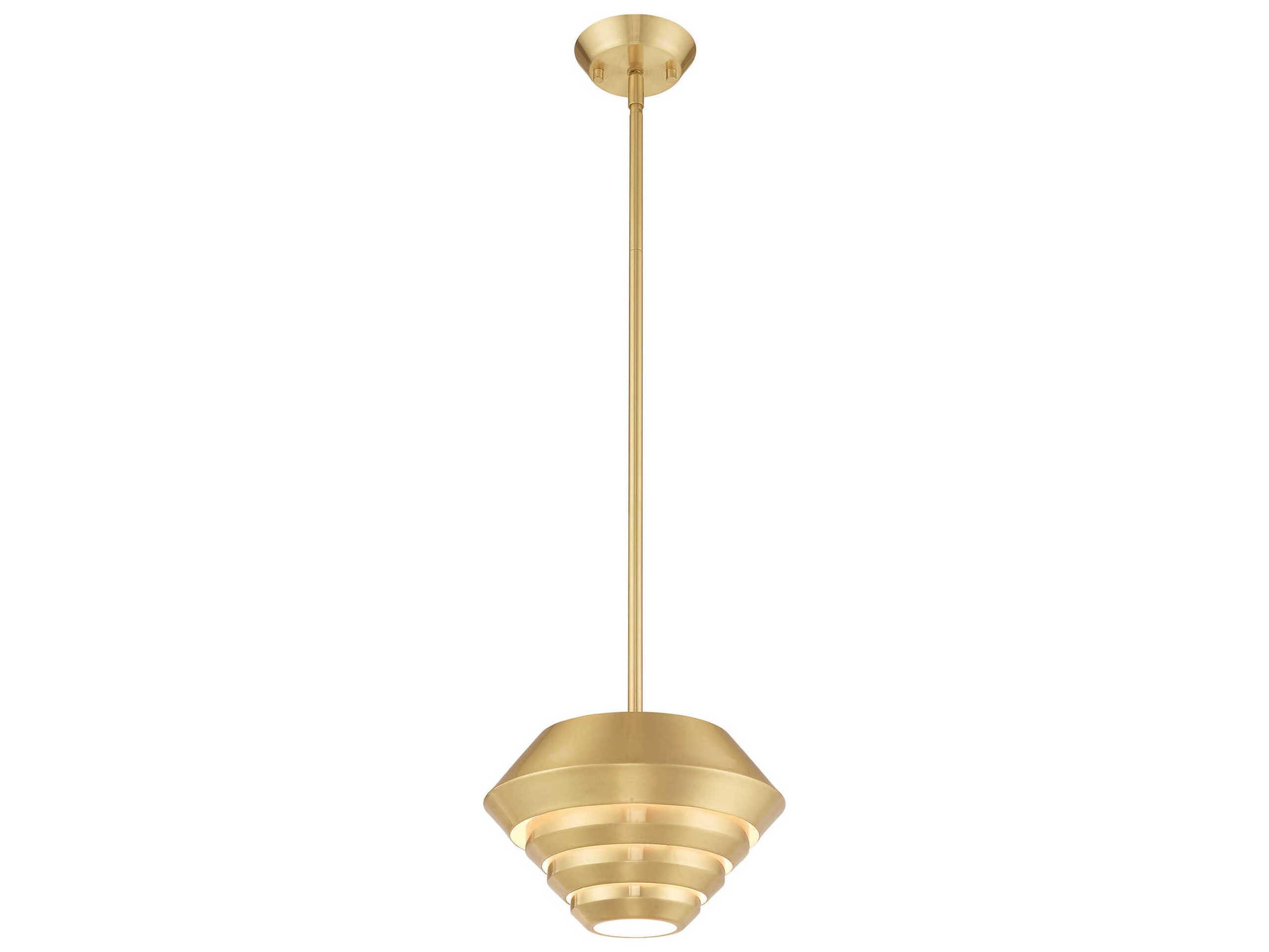 Livex Lighting Amsterdam 1-Light Satin Brass Mini Pendant