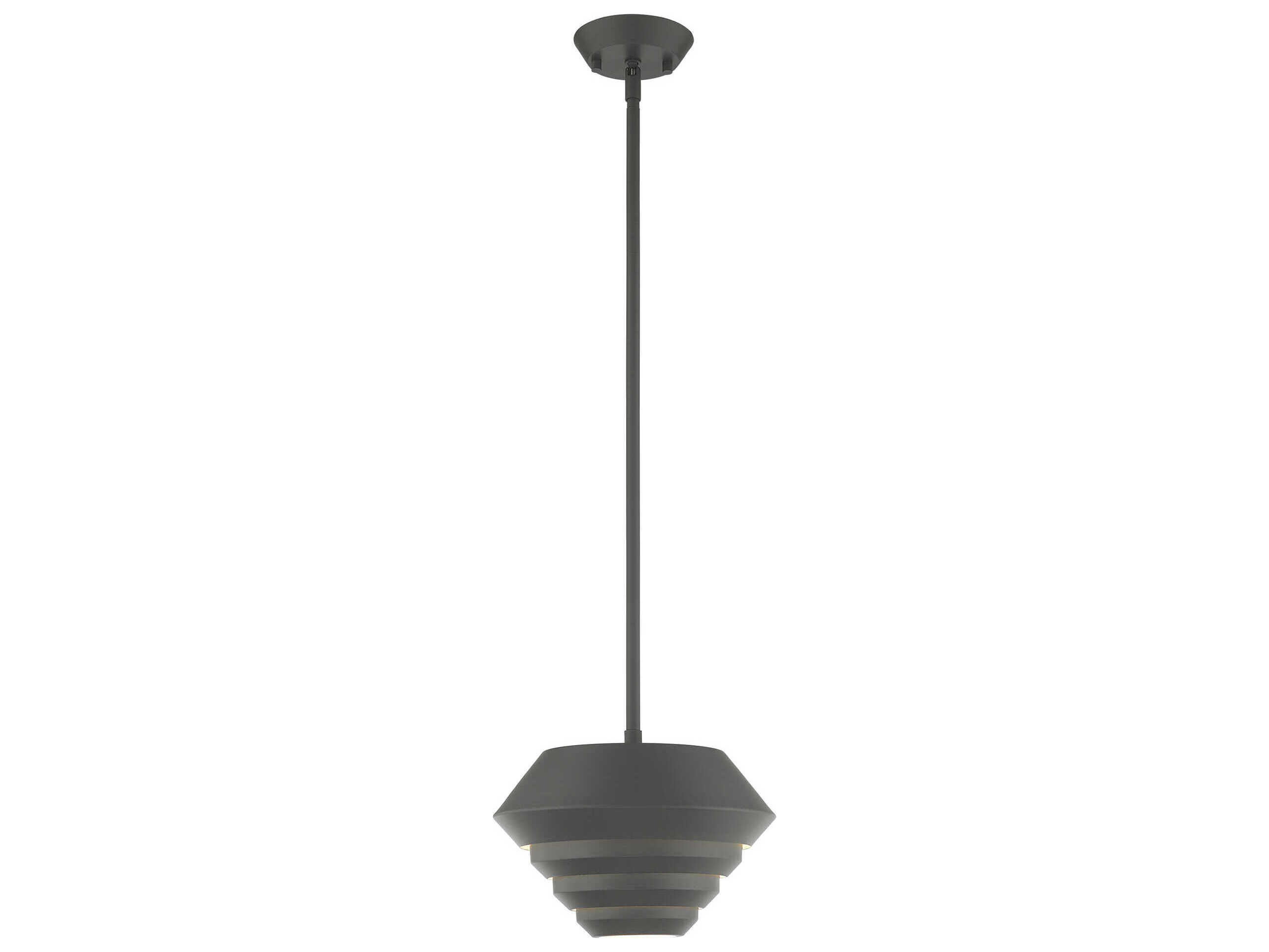 Livex Lighting Amsterdam 1-Light Scandinavian Gray Mini Pendant