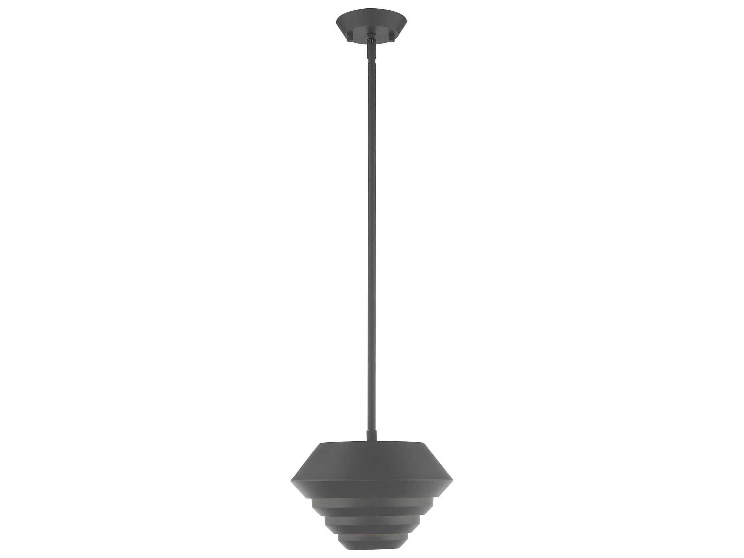 Livex Lighting Amsterdam 1-Light Scandinavian Gray Mini Pendant