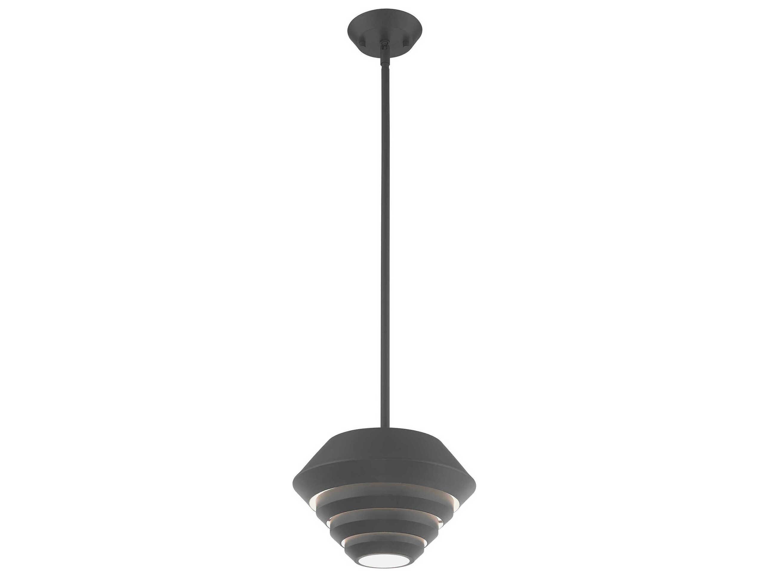 Livex Lighting Amsterdam 1-Light Scandinavian Gray Mini Pendant