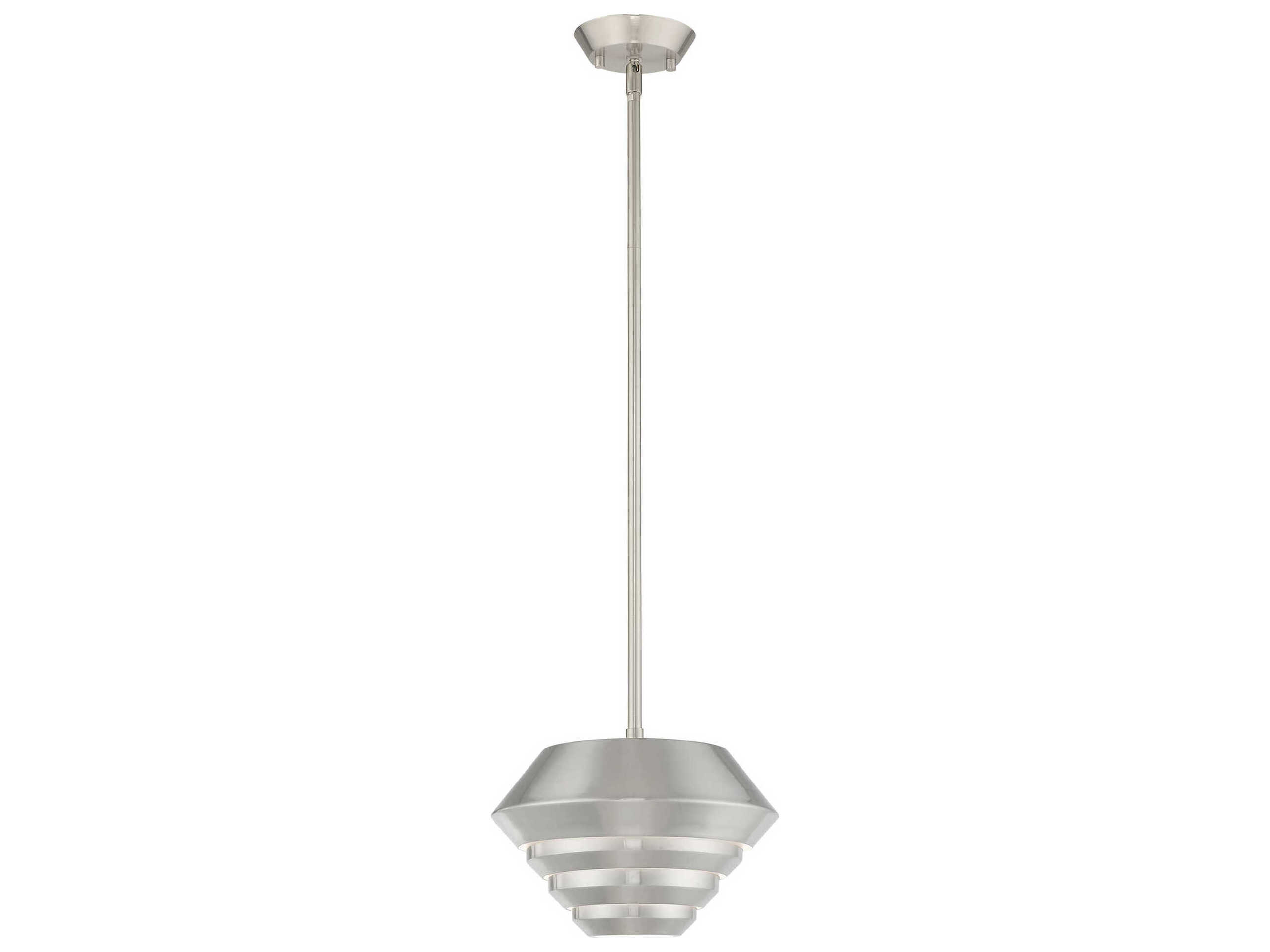 Livex Lighting Amsterdam 1-Light Brushed Nickel Mini Pendant