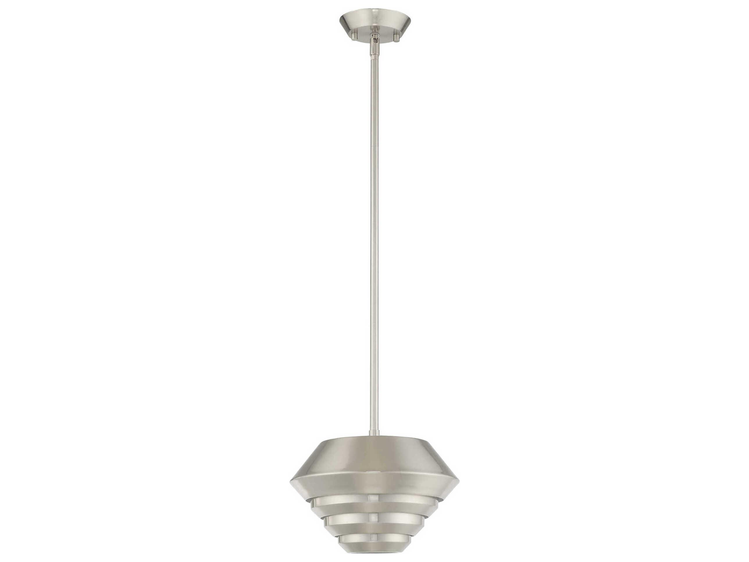 Livex Lighting Amsterdam 1-Light Brushed Nickel Mini Pendant
